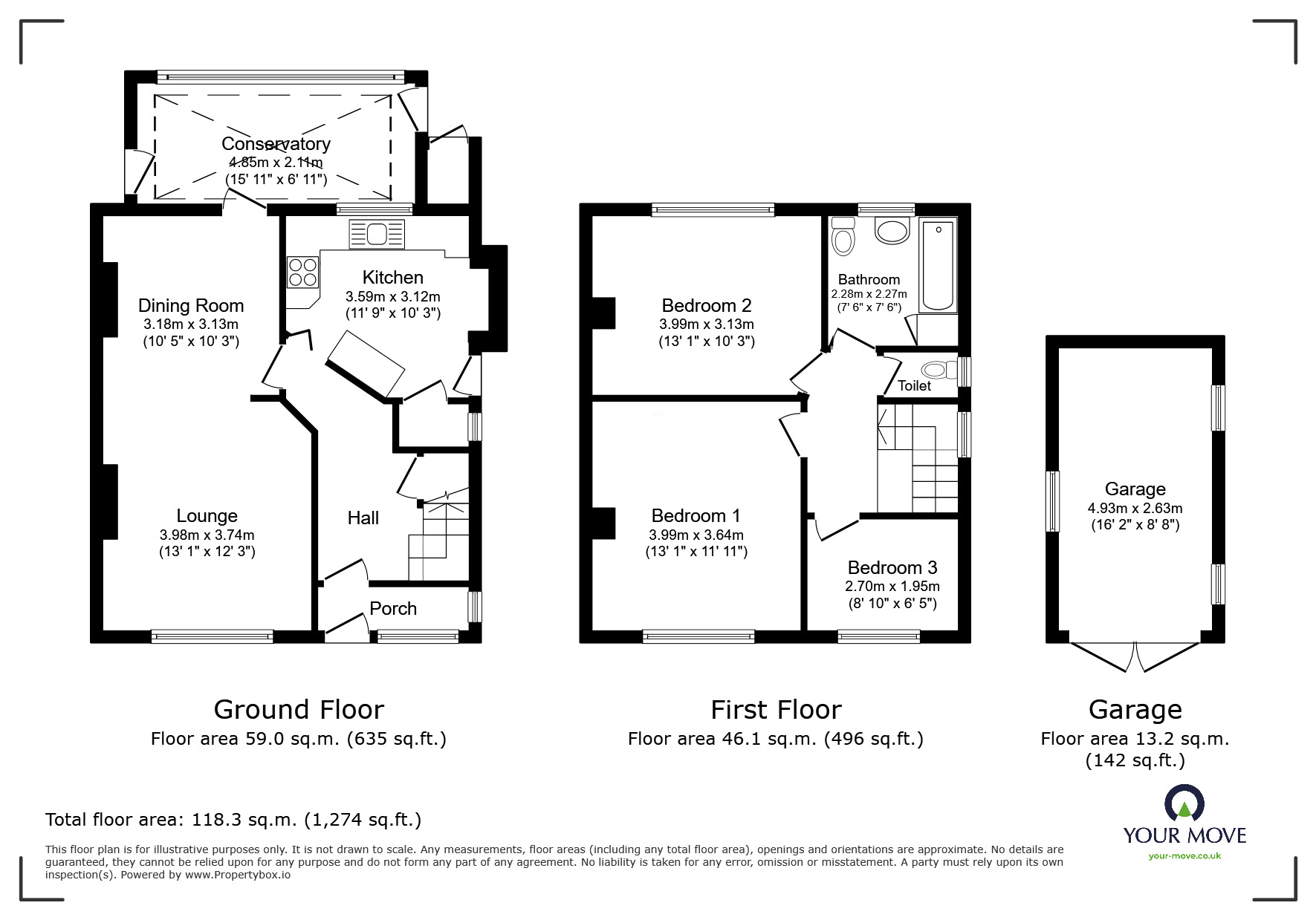 Floorplan of 3 bedroom Detached House for sale, Cumberland Avenue, Broadstairs, Kent, CT10