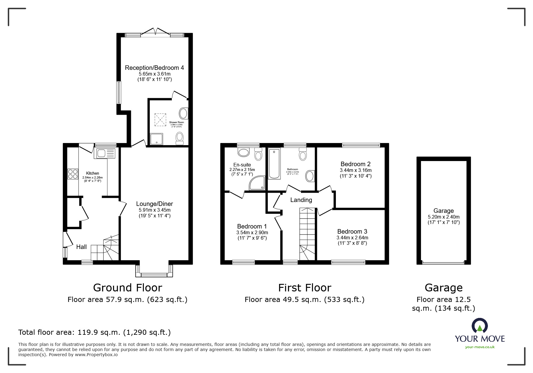 Floorplan of 3 bedroom Link Detached House for sale, Moss End Mews, Ramsgate, Kent, CT11