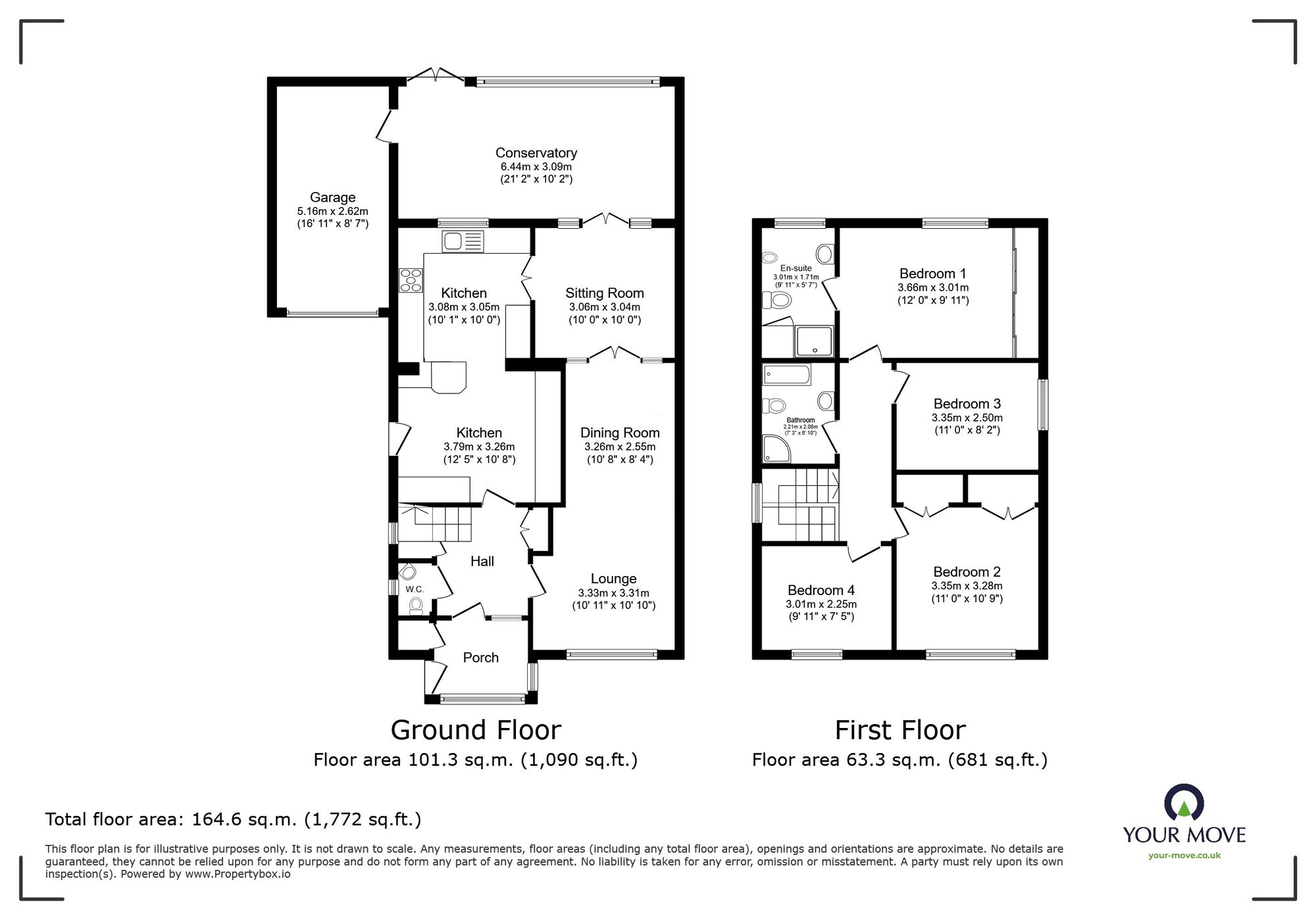 Floorplan of 4 bedroom Detached House for sale, Greenfield Road, Ramsgate, Kent, CT12