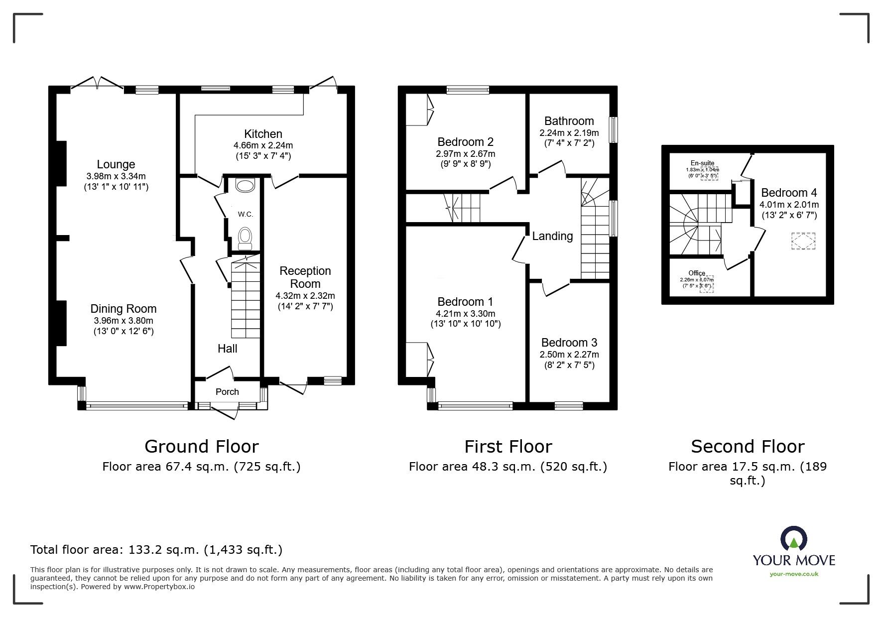 Floorplan of 4 bedroom Semi Detached House for sale, Lawn Road, Broadstairs, Kent, CT10