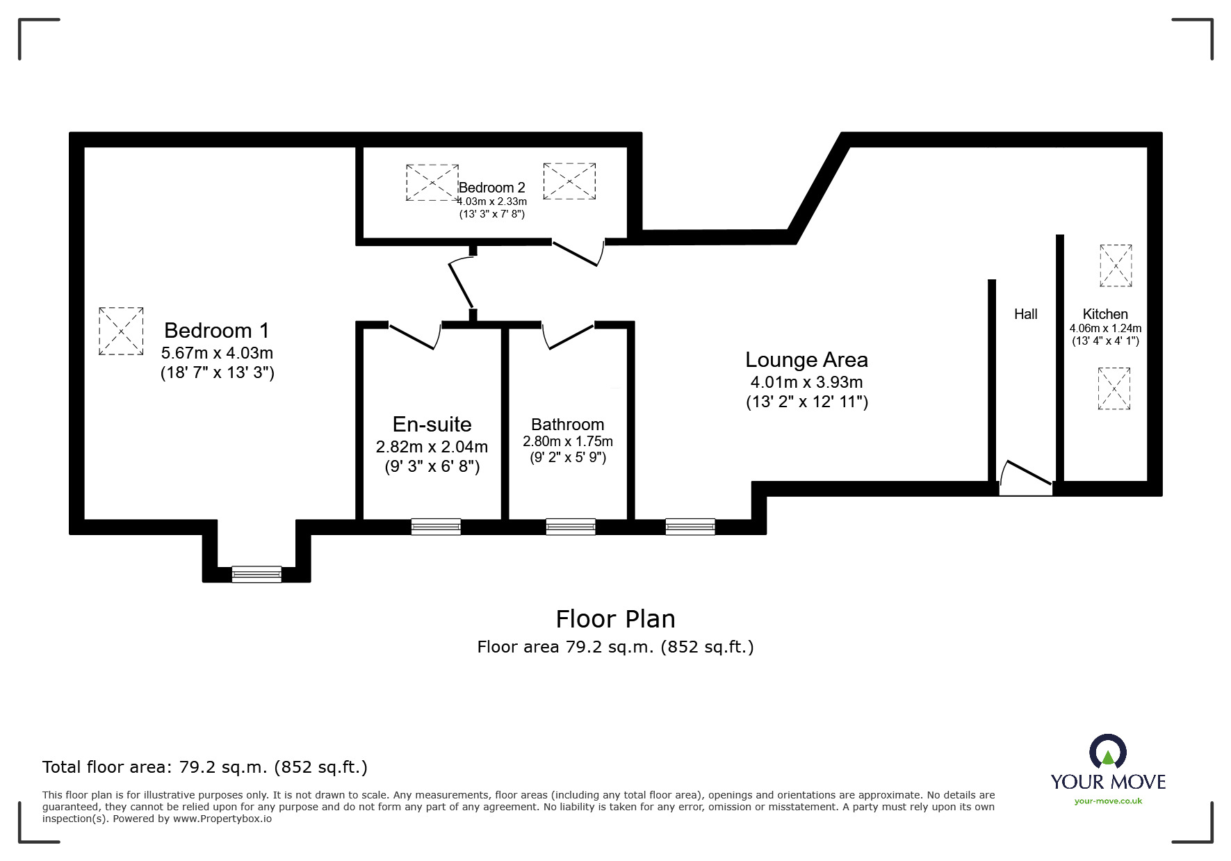Floorplan of 2 bedroom  Flat to rent, High Street, Broadstairs, Kent, CT10
