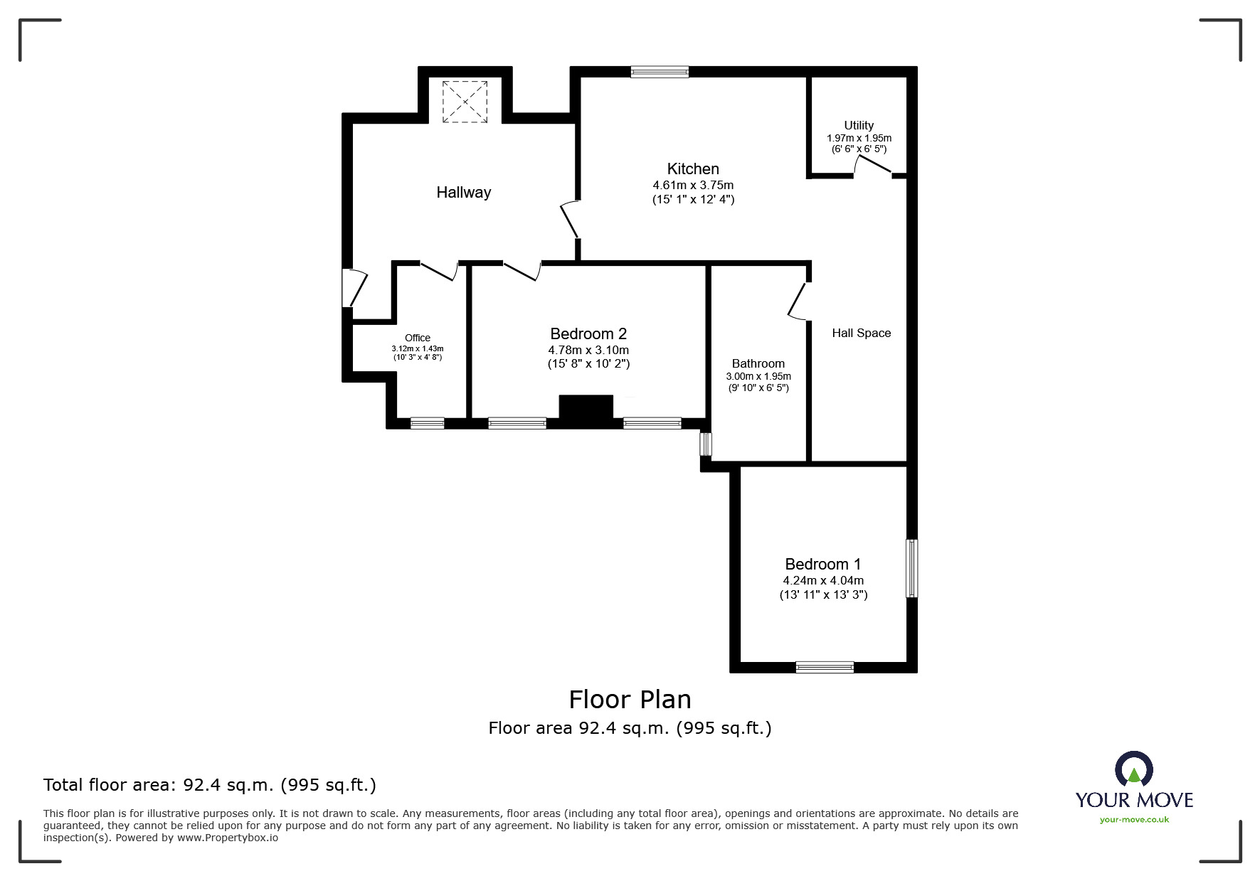 Floorplan of 2 bedroom  Flat to rent, High Street, Broadstairs, Kent, CT10