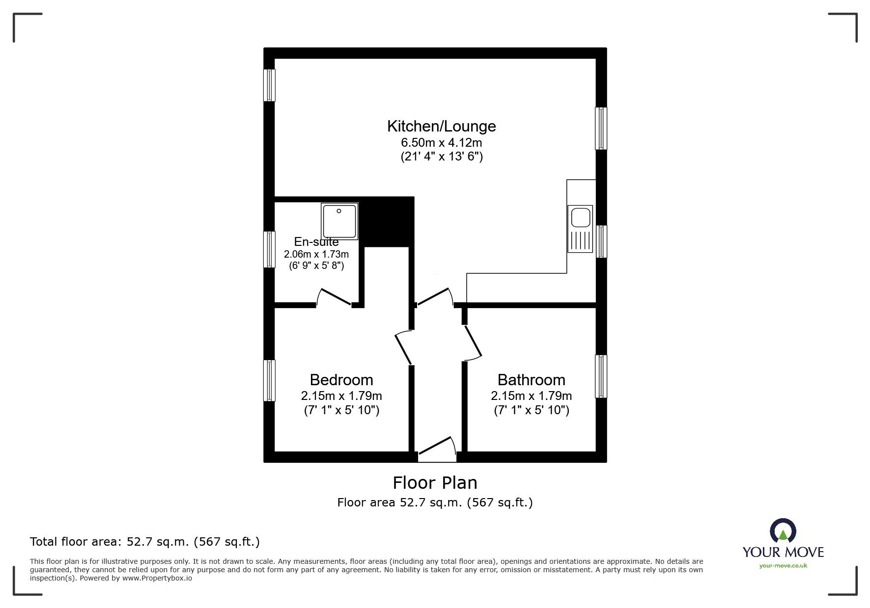 Floorplan of 1 bedroom  Flat to rent, High Street, Broadstairs, Kent, CT10