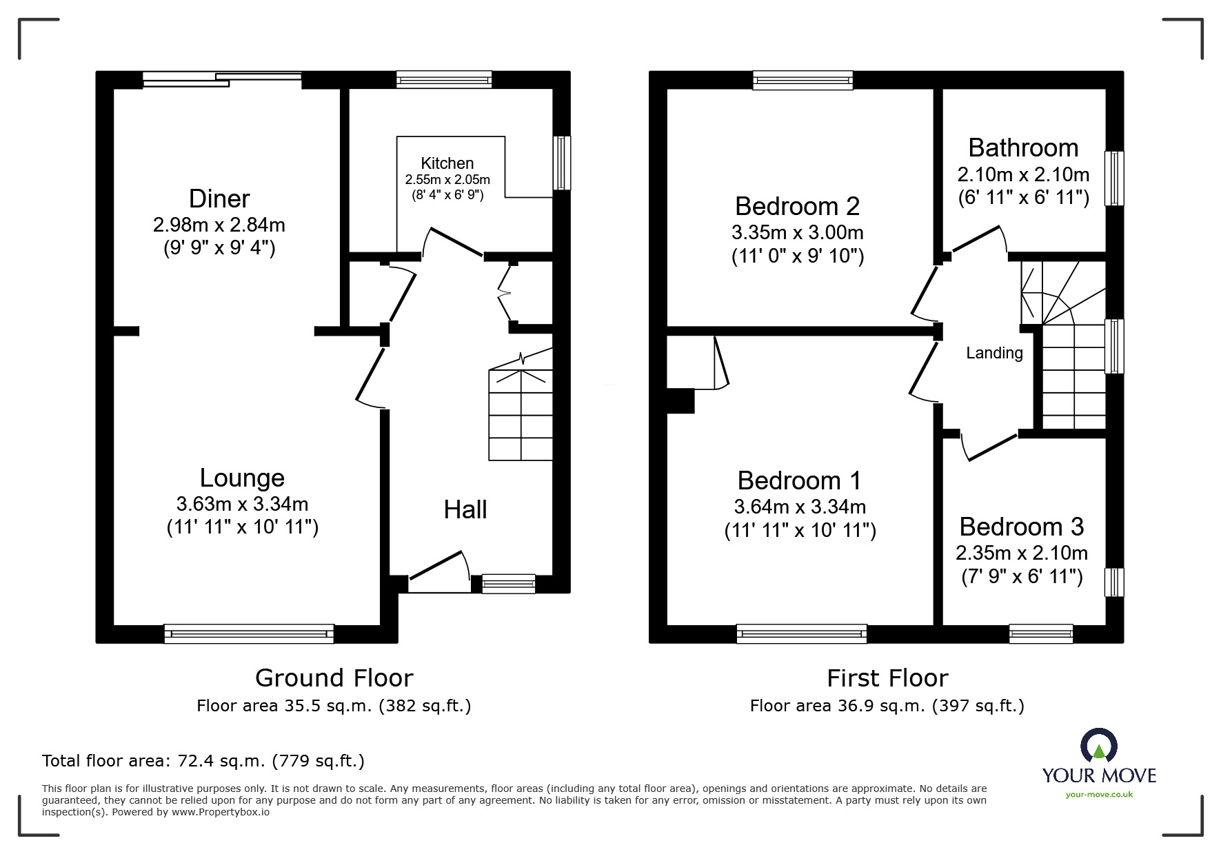Floorplan of 3 bedroom Semi Detached House to rent, Upper Dumpton Park Road, Ramsgate, Kent, CT11