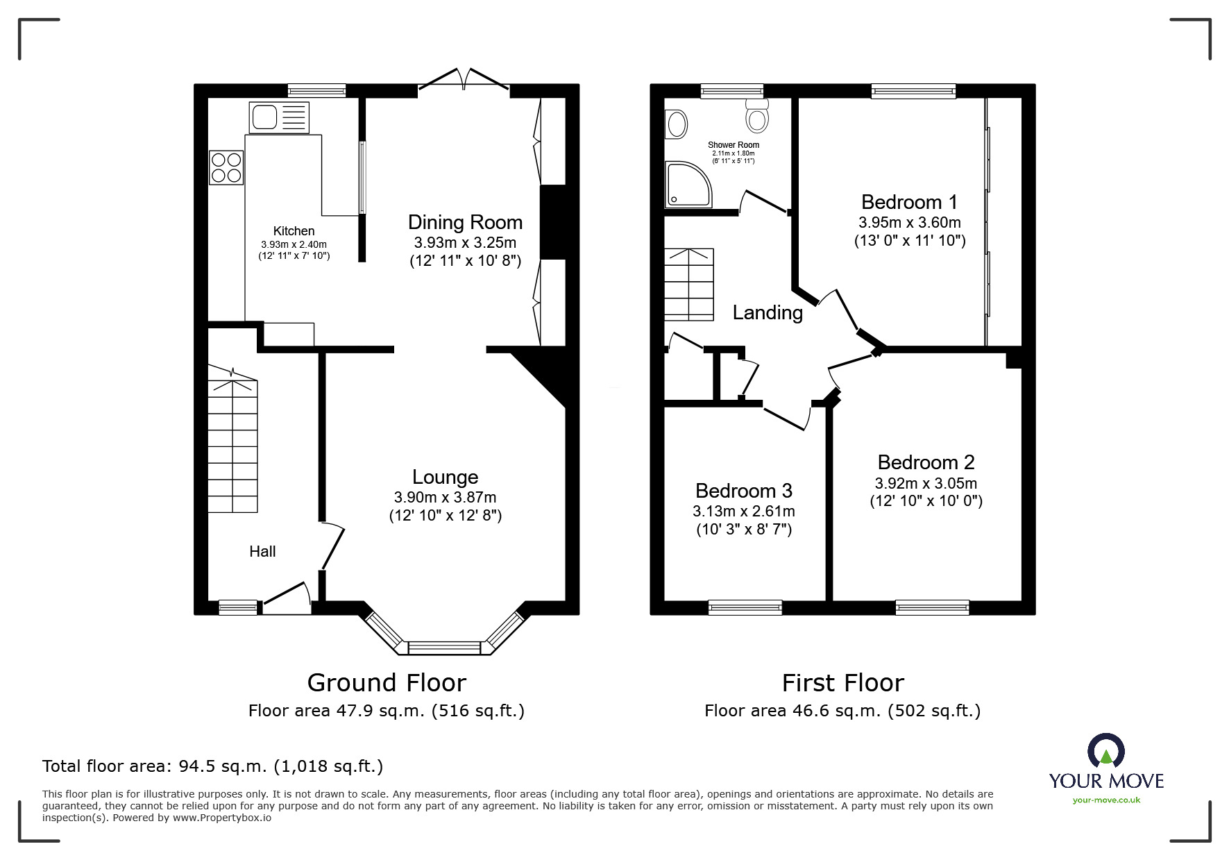 Floorplan of 3 bedroom Mid Terrace House for sale, Hugin Avenue, Broadstairs, Kent, CT10