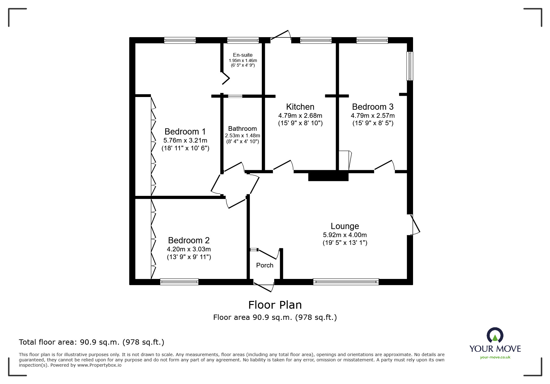 Floorplan of 3 bedroom Detached Bungalow for sale, Dumpton Lane, Ramsgate, Kent, CT11
