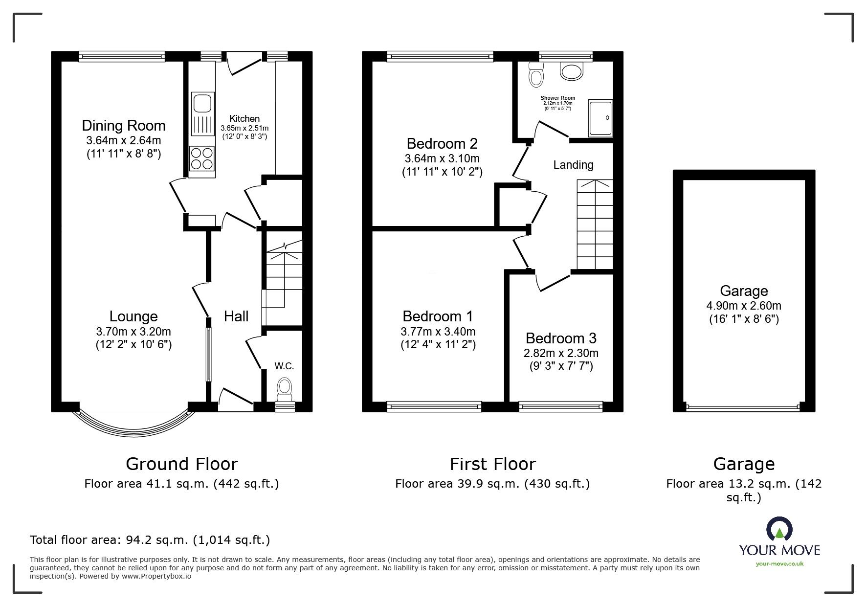 Floorplan of 3 bedroom Semi Detached House for sale, Hildersham Close, Broadstairs, Kent, CT10