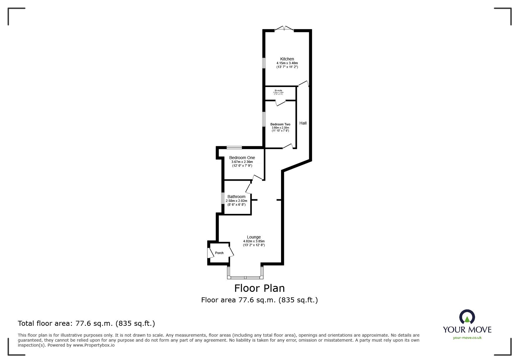 Floorplan of 2 bedroom  Flat to rent, Grove Road, Ramsgate, Kent, CT11