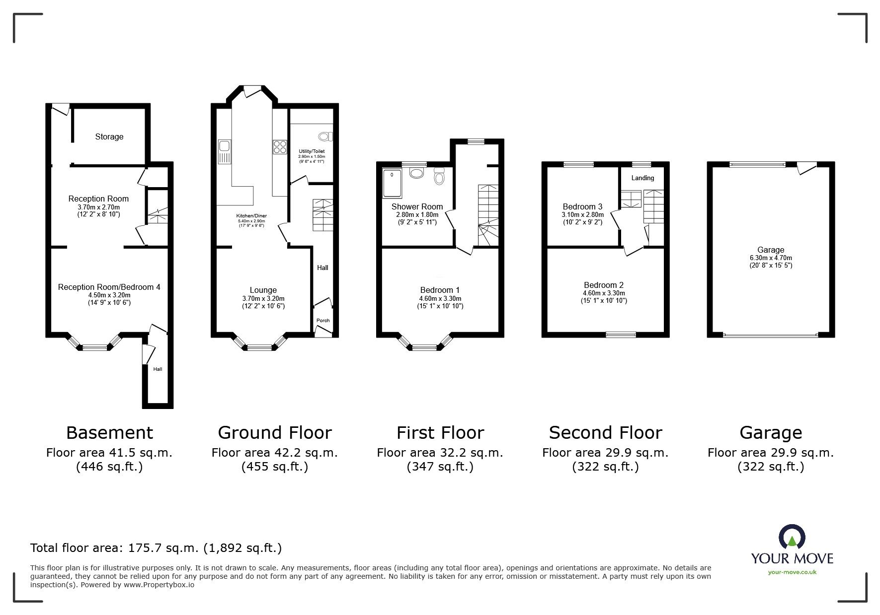 Floorplan of 4 bedroom Mid Terrace House for sale, Hardres Street, Ramsgate, Kent, CT11