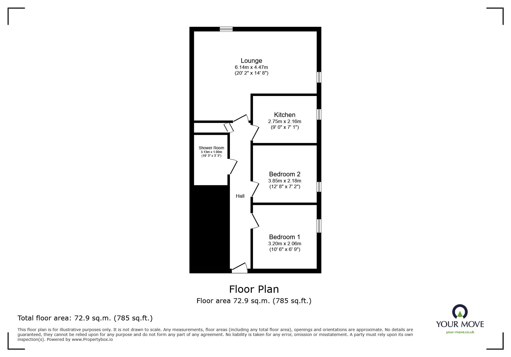 Floorplan of 2 bedroom  Flat to rent, Station Road, Birchington, Kent, CT7