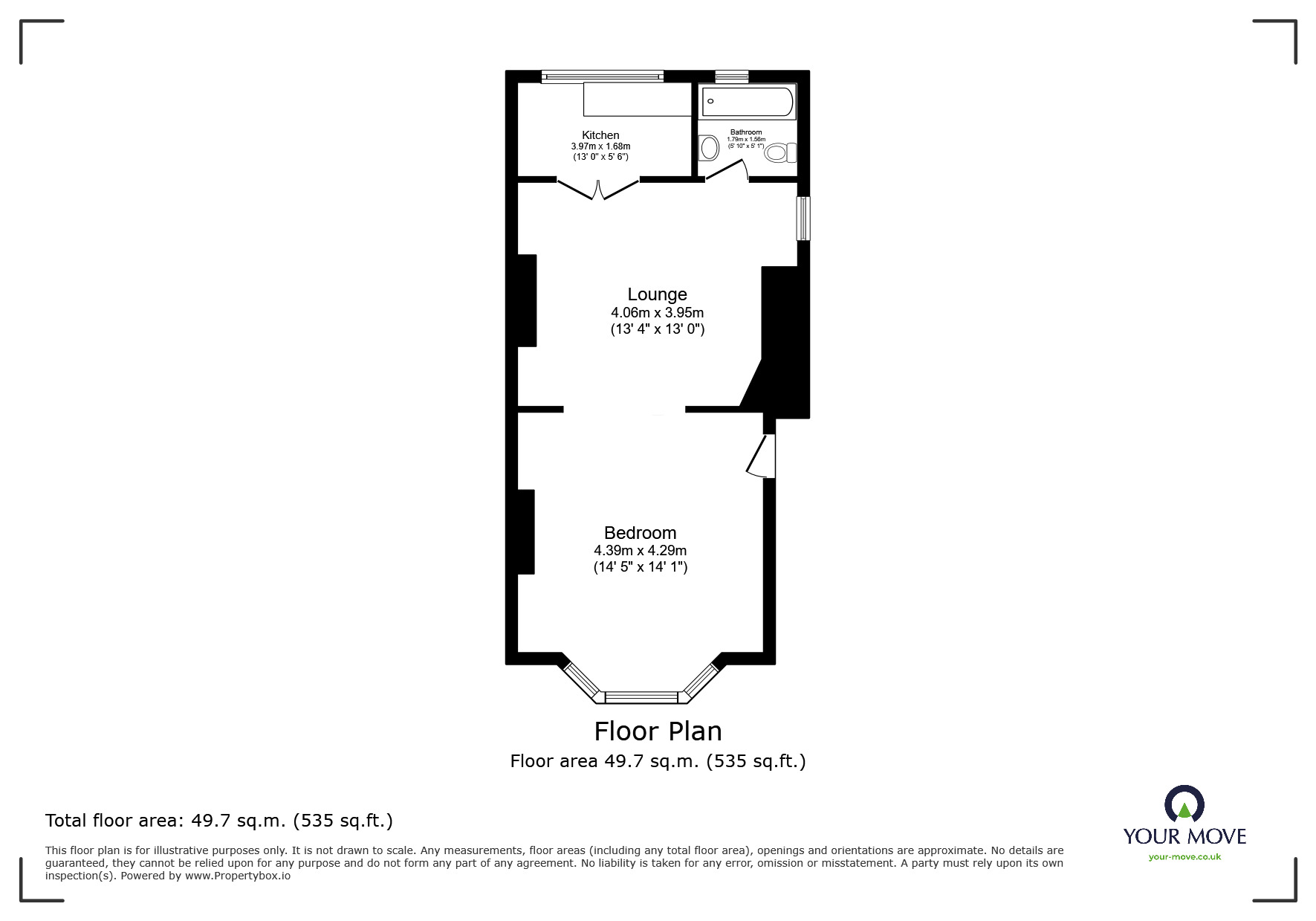 Floorplan of Flat for sale, Carlton Avenue, Ramsgate, Kent, CT11