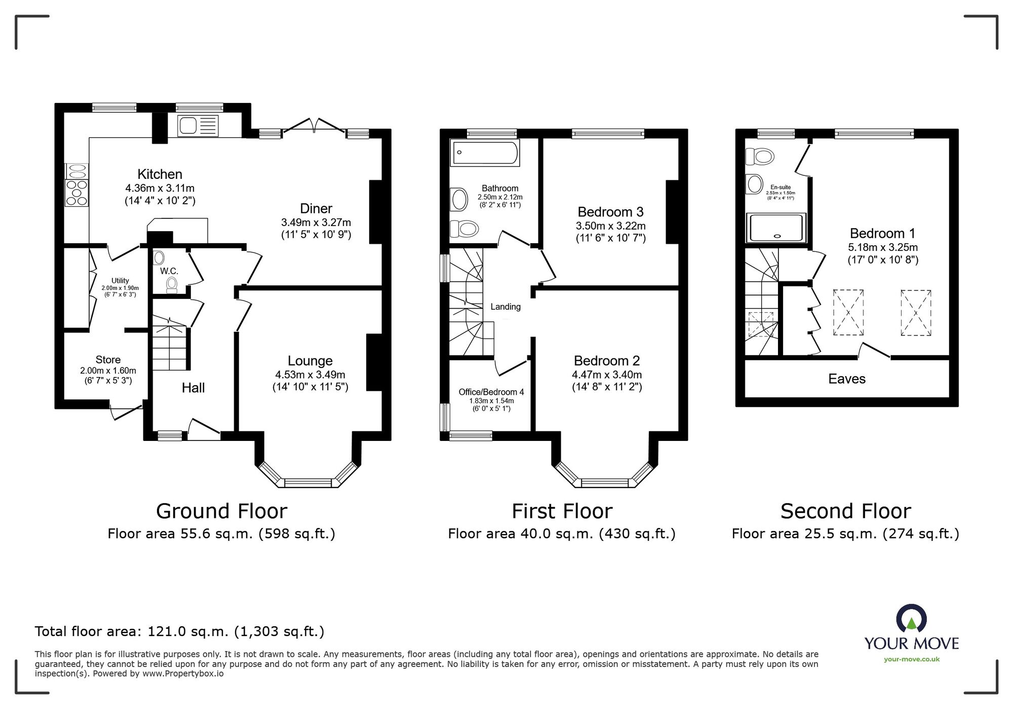 Floorplan of 3 bedroom Semi Detached House for sale, Wallwood Road, Ramsgate, Kent, CT11