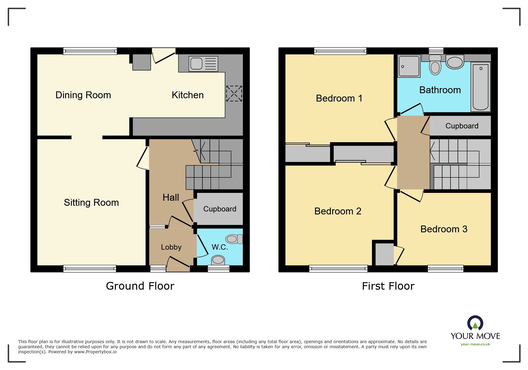 Floorplan of 3 bedroom Mid Terrace House for sale, Esmonde Drive, Manston, Kent, CT12
