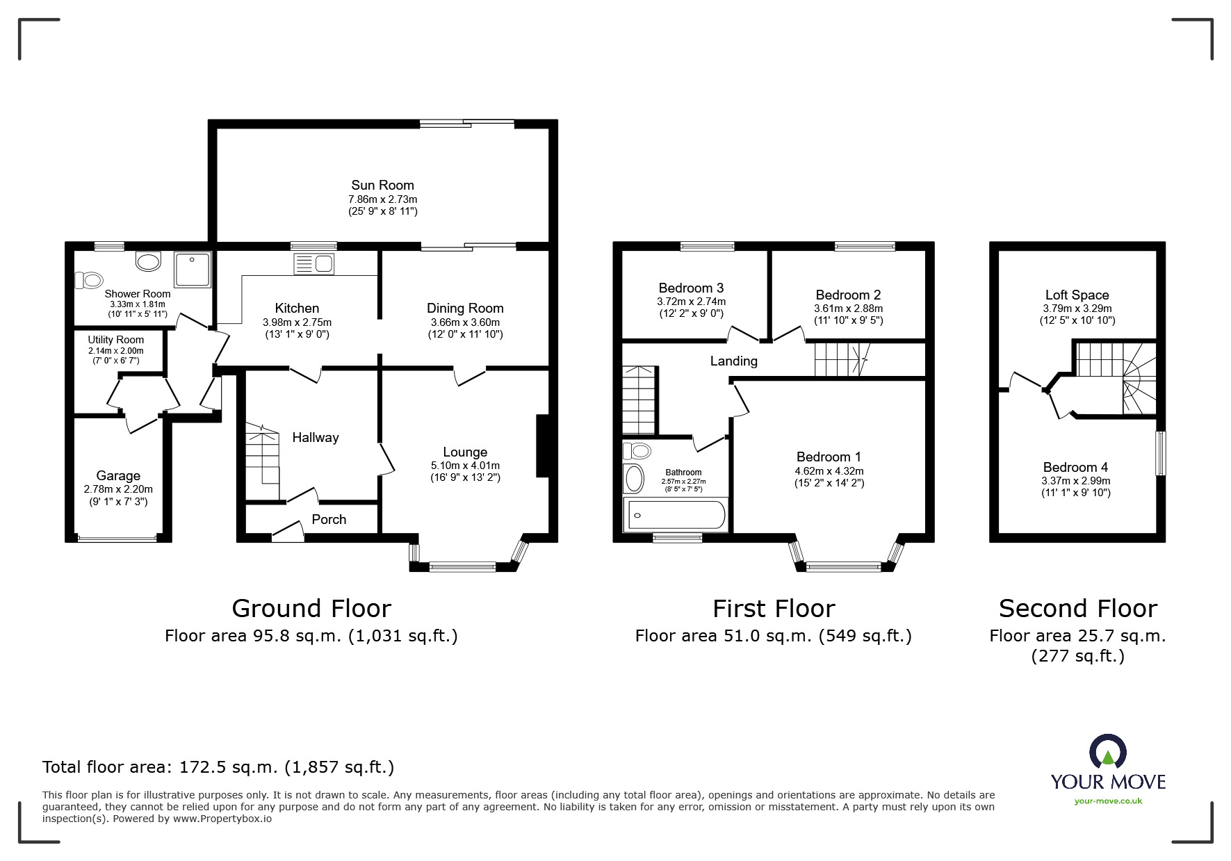 Floorplan of 4 bedroom Detached House for sale, Park Avenue, Broadstairs, Kent, CT10