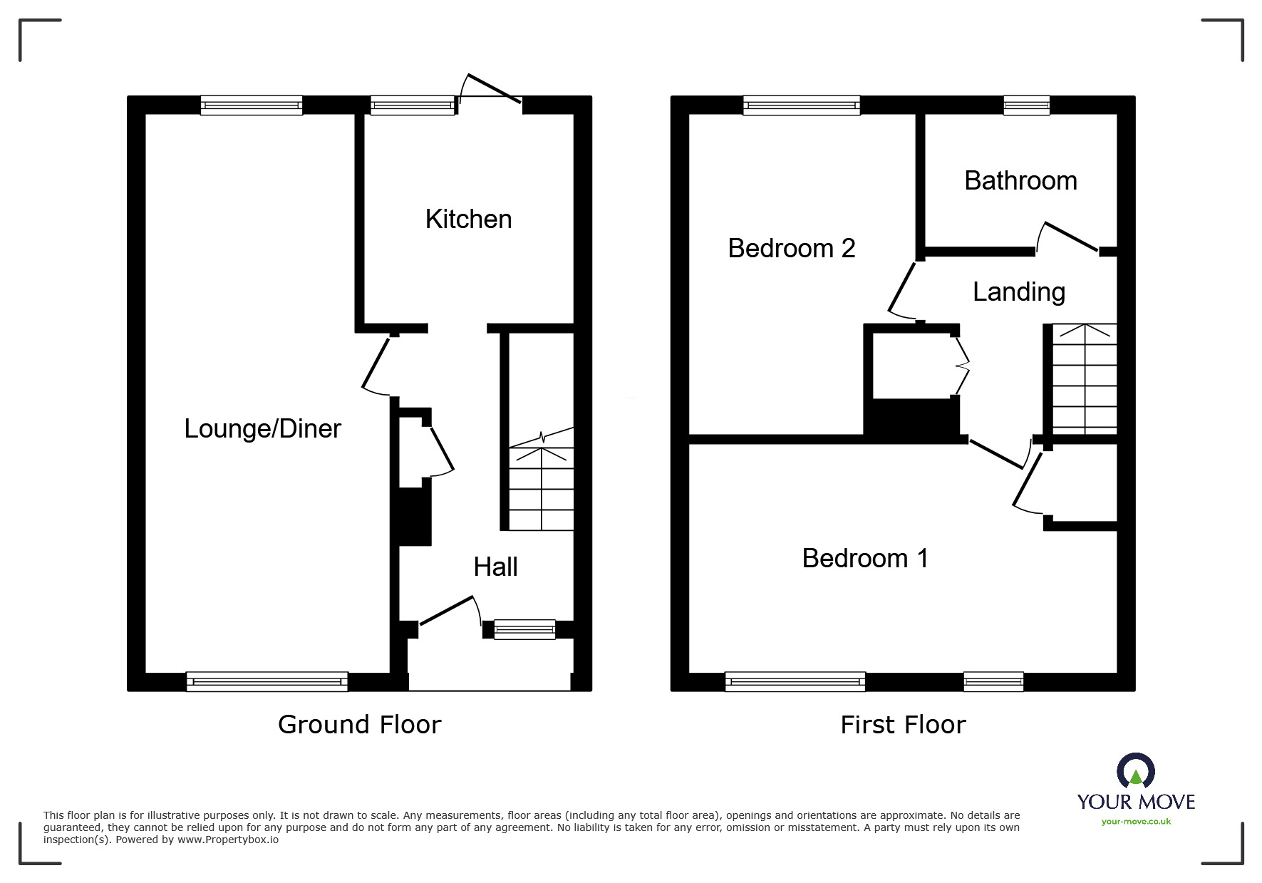 Floorplan of 2 bedroom Mid Terrace House for sale, Pullman Close, Ramsgate, Kent, CT12
