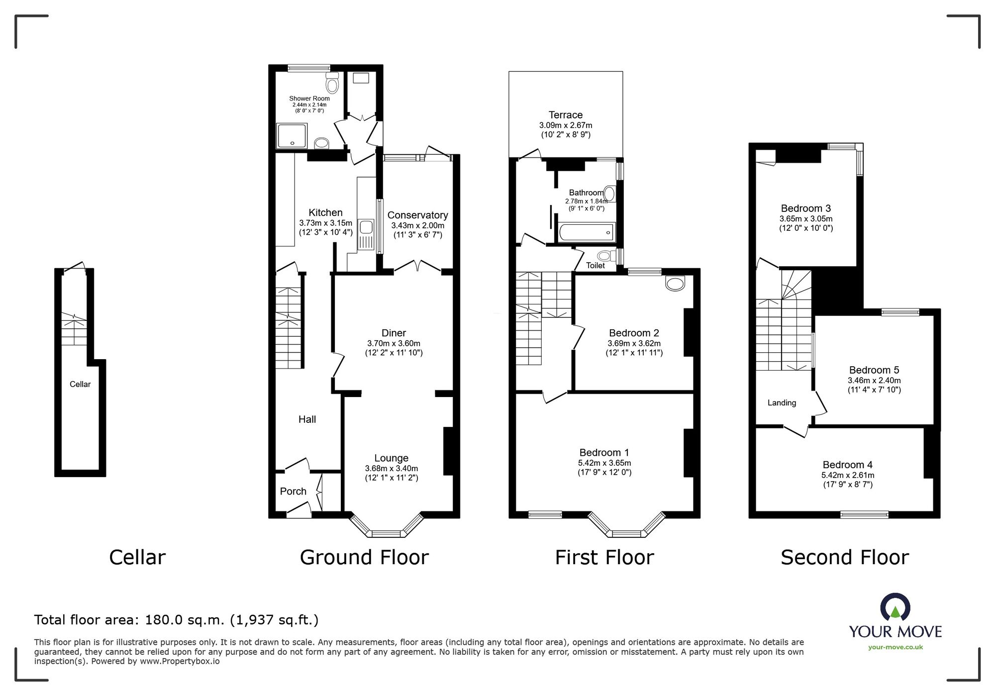 Floorplan of 5 bedroom End Terrace House for sale, Albert Road, Ramsgate, Kent, CT11