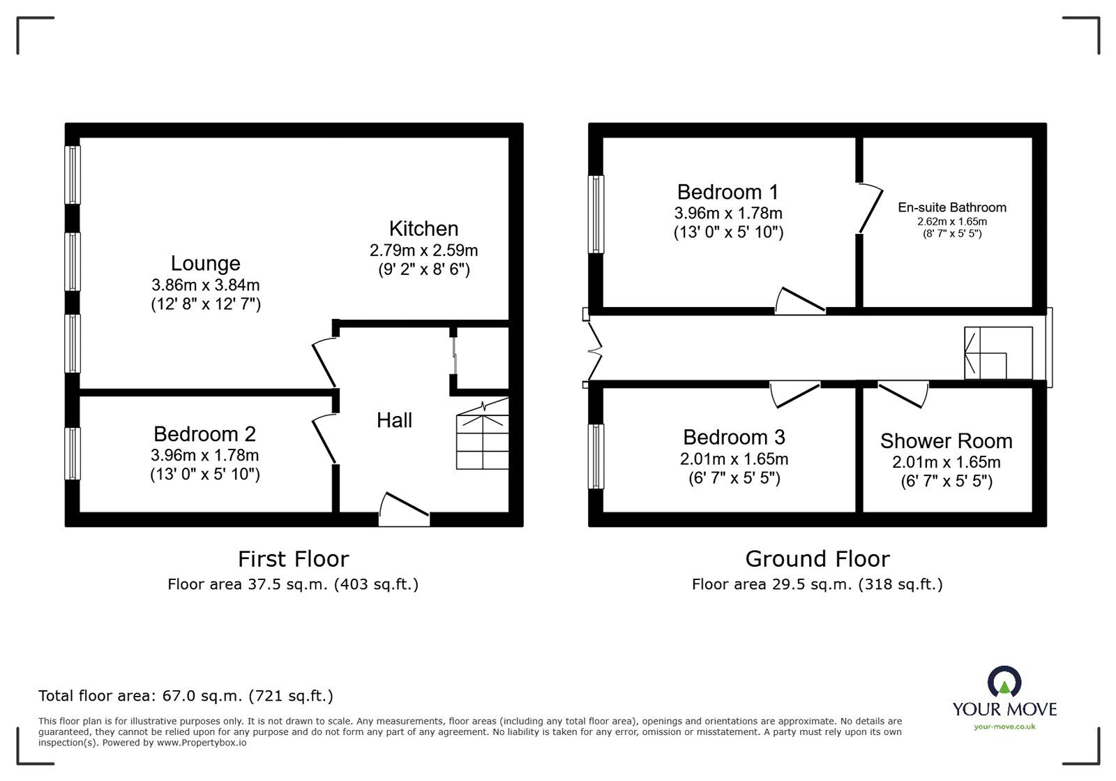 Floorplan of 3 bedroom Mid Terrace House to rent, Spire Close, Ramsgate, Kent, CT11