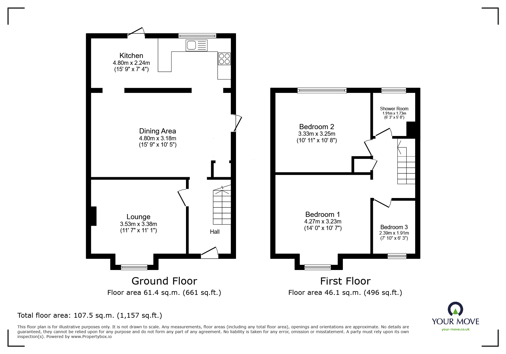 Floorplan of 3 bedroom Semi Detached House for sale, Holbrook Drive, Ramsgate, Kent, CT12
