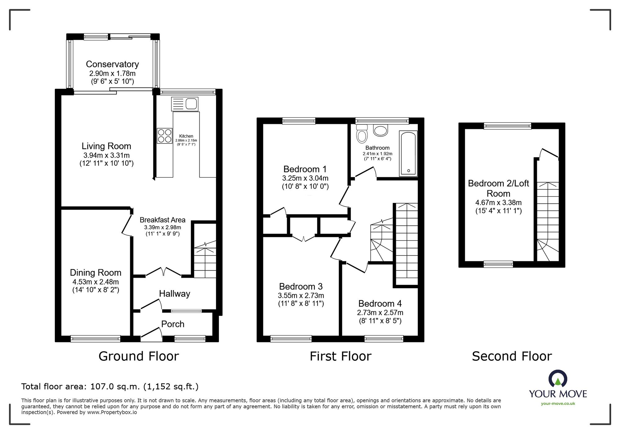 Floorplan of 3 bedroom Semi Detached House for sale, Telham Avenue, Ramsgate, Kent, CT12