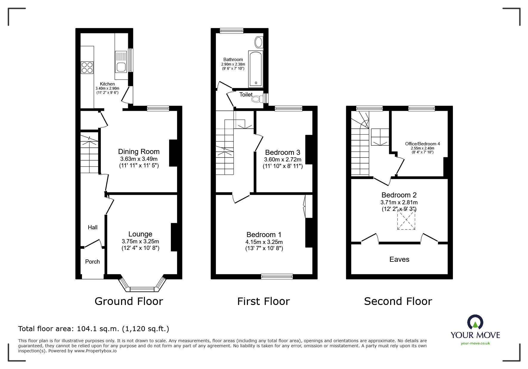 Floorplan of 4 bedroom End Terrace House for sale, Winstanley Crescent, Ramsgate, Kent, CT11