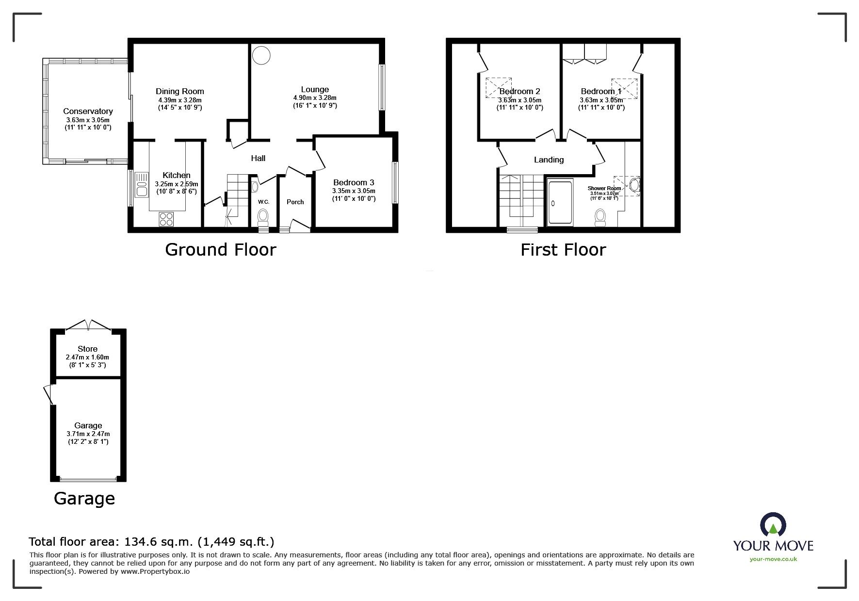 Floorplan of 3 bedroom Semi Detached Bungalow for sale, Violet Avenue, Ramsgate, Kent, CT12