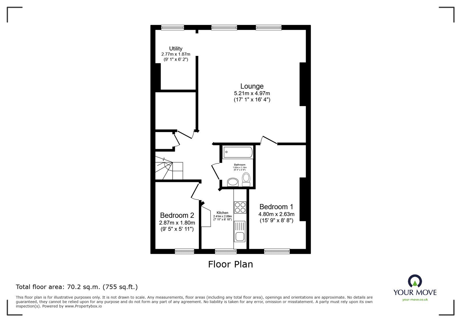 Floorplan of 2 bedroom Flat to rent, Victoria Parade, Broadstairs, Kent, CT10
