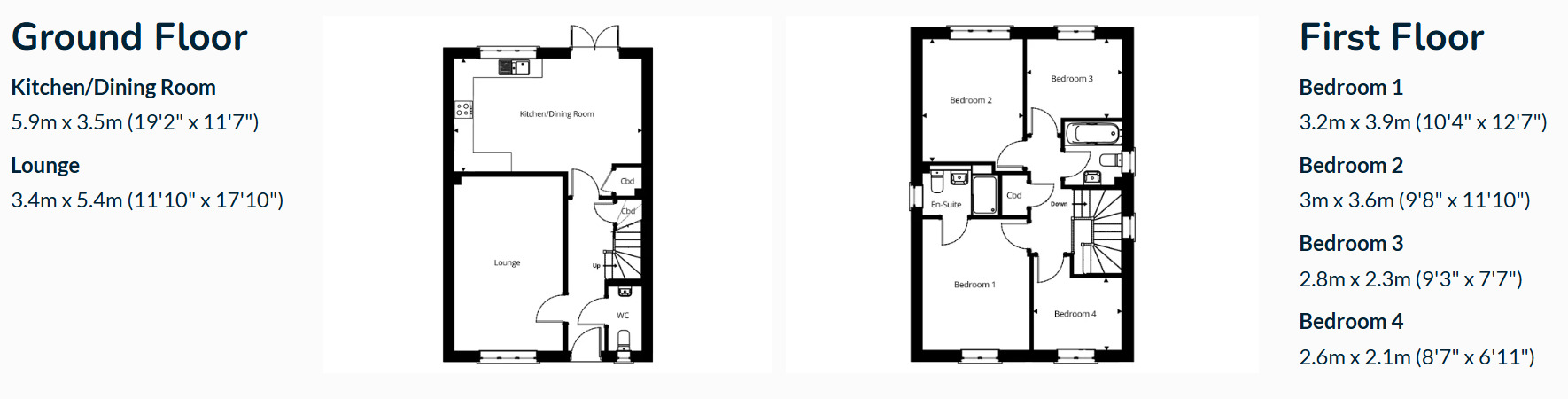 Floorplan of 4 bedroom Detached House for sale, Stapleton Way, Exeter, Devon, EX2