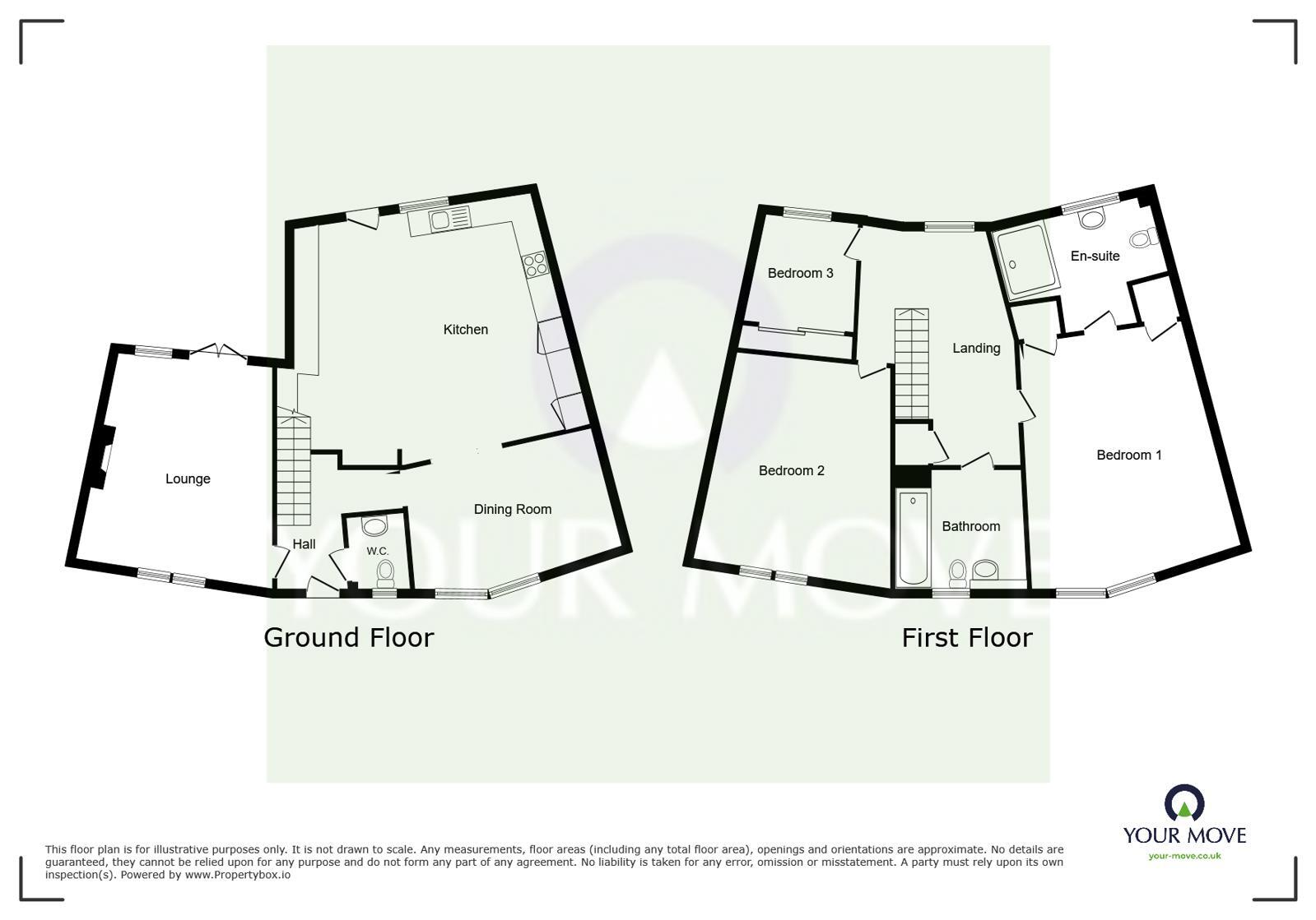 Floorplan of 3 bedroom End Terrace House for sale, Monins Road, Iwade, Kent, ME9