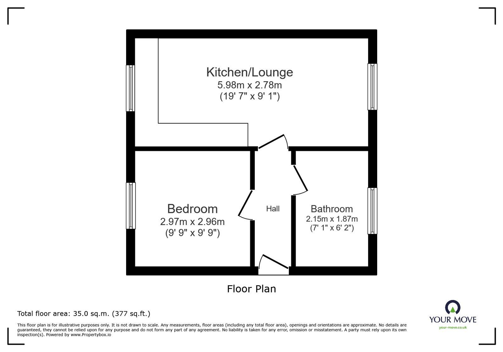 Floorplan of 1 bedroom Flat to rent, High Street, Broadstairs, Kent, CT10