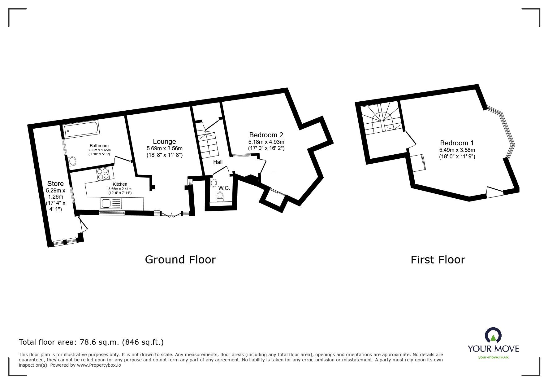 Floorplan of 2 bedroom Flat for sale, Grange Road, Ramsgate, Kent, CT11