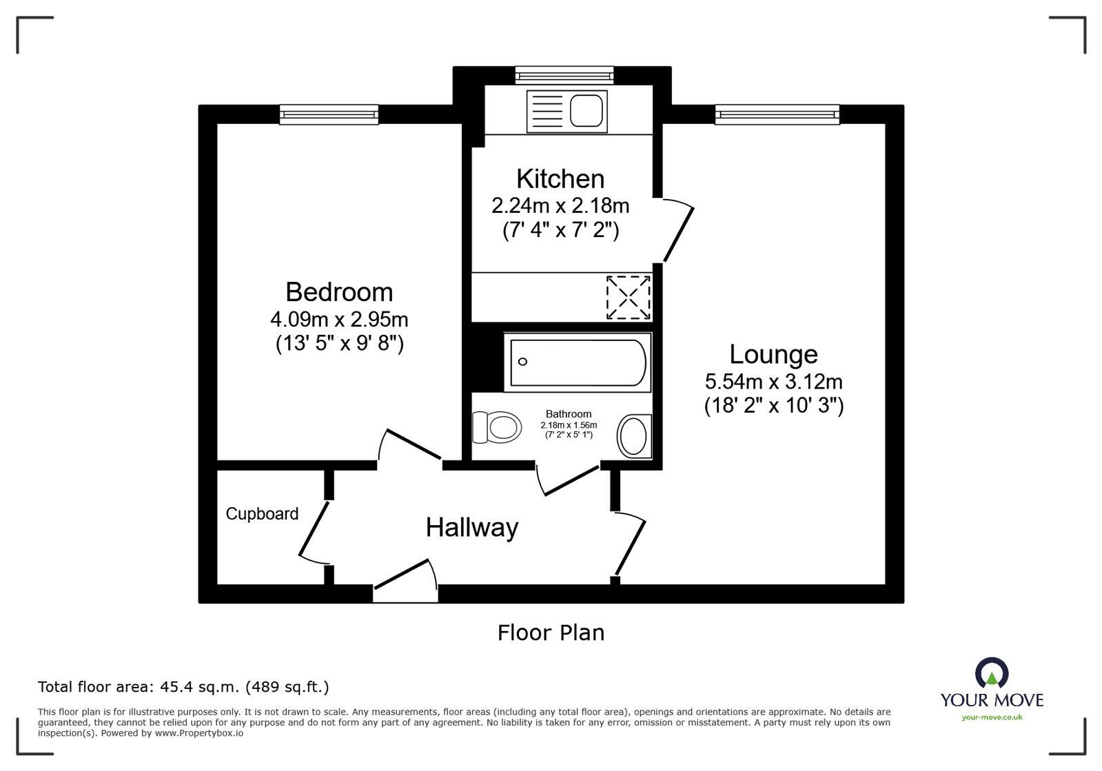 Floorplan of 1 bedroom Flat for sale, Queen Street, Ramsgate, Kent, CT11