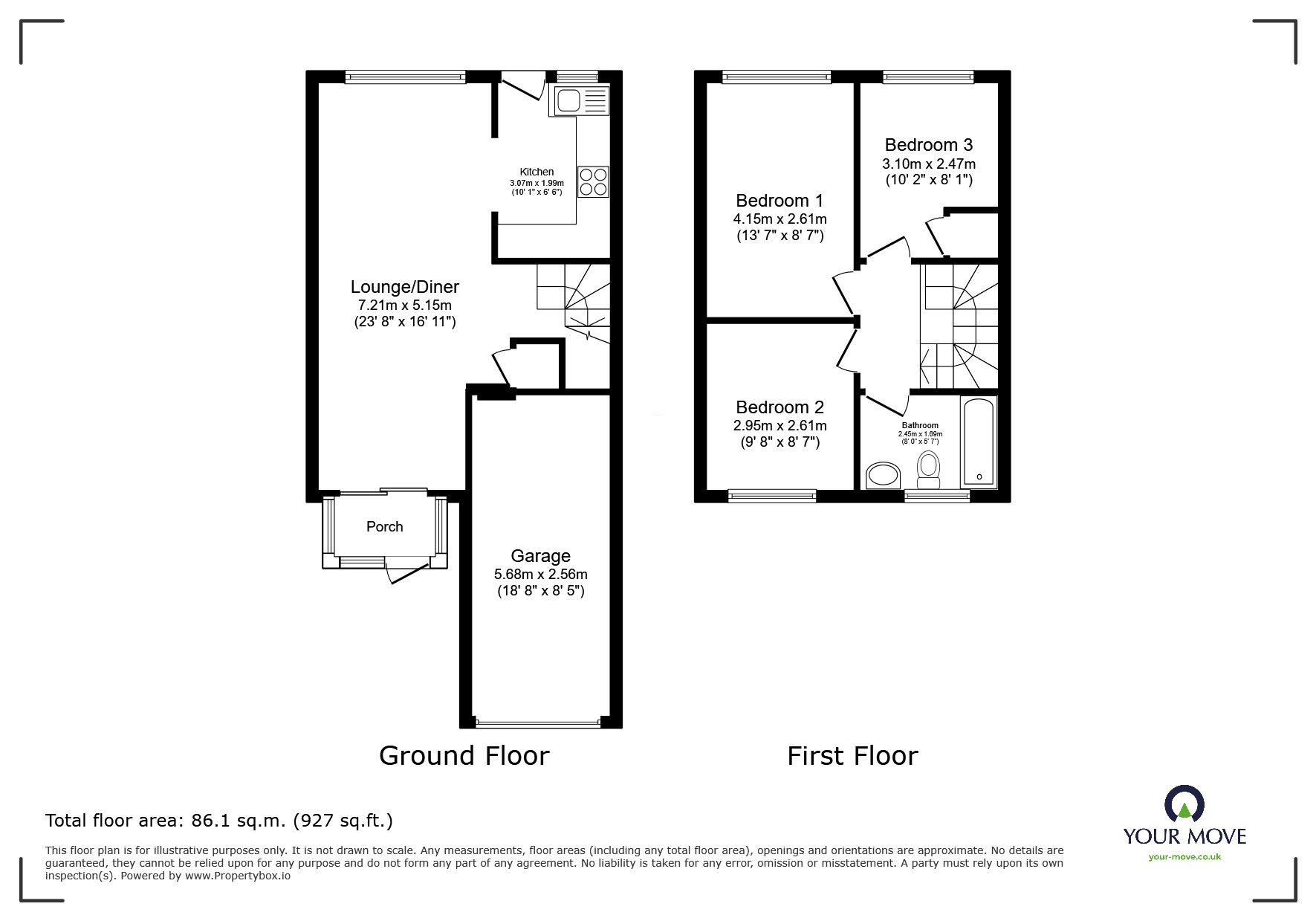 Floorplan of 3 bedroom Mid Terrace House for sale, Clements Road, Ramsgate, Kent, CT12
