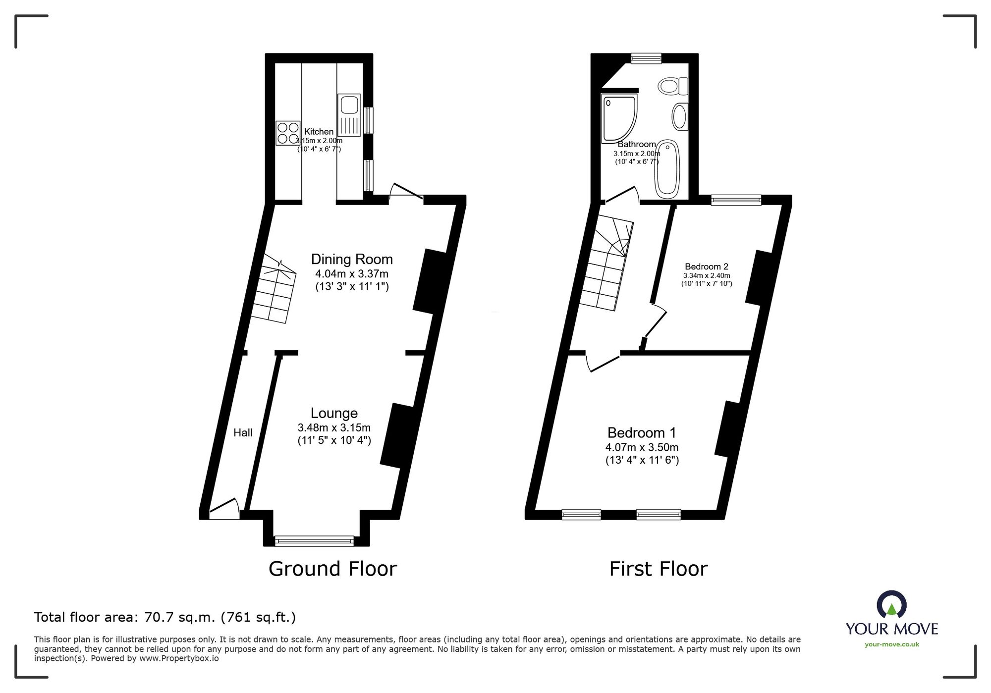 Floorplan of 2 bedroom Mid Terrace House for sale, Boundary Road, Ramsgate, Kent, CT11