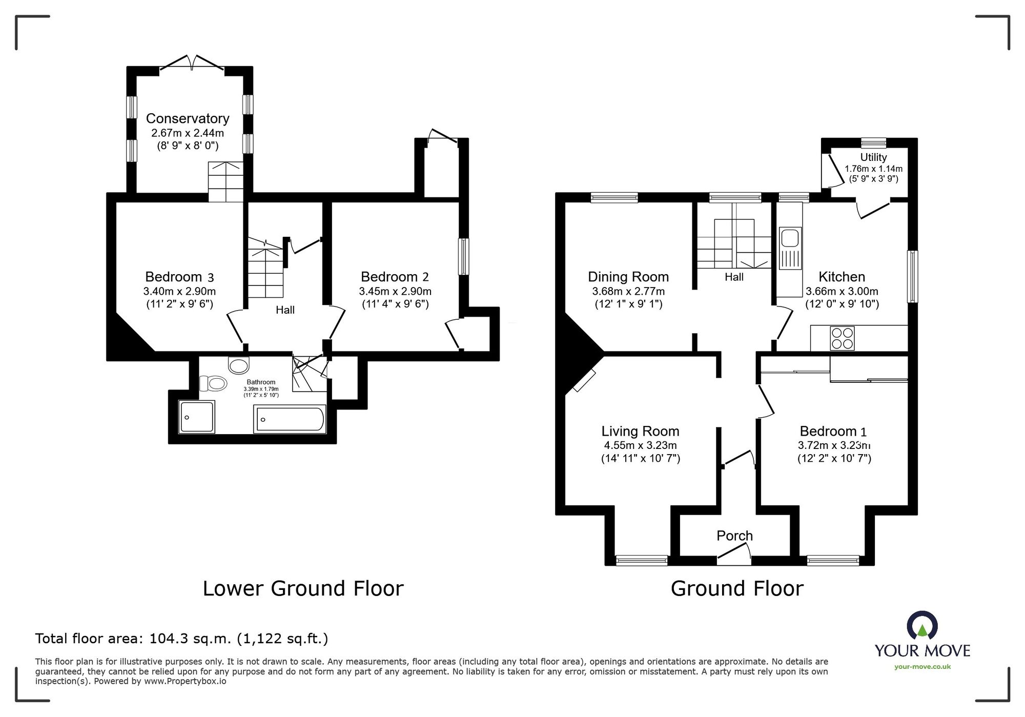 Floorplan of 2 bedroom Semi Detached Bungalow for sale, Anns Road, Ramsgate, Kent, CT11