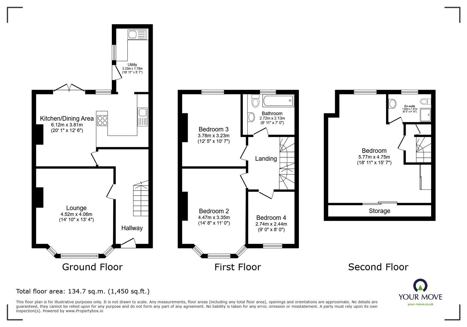 Floorplan of 4 bedroom Semi Detached House for sale, St. Mildreds Road, Ramsgate, Kent, CT11