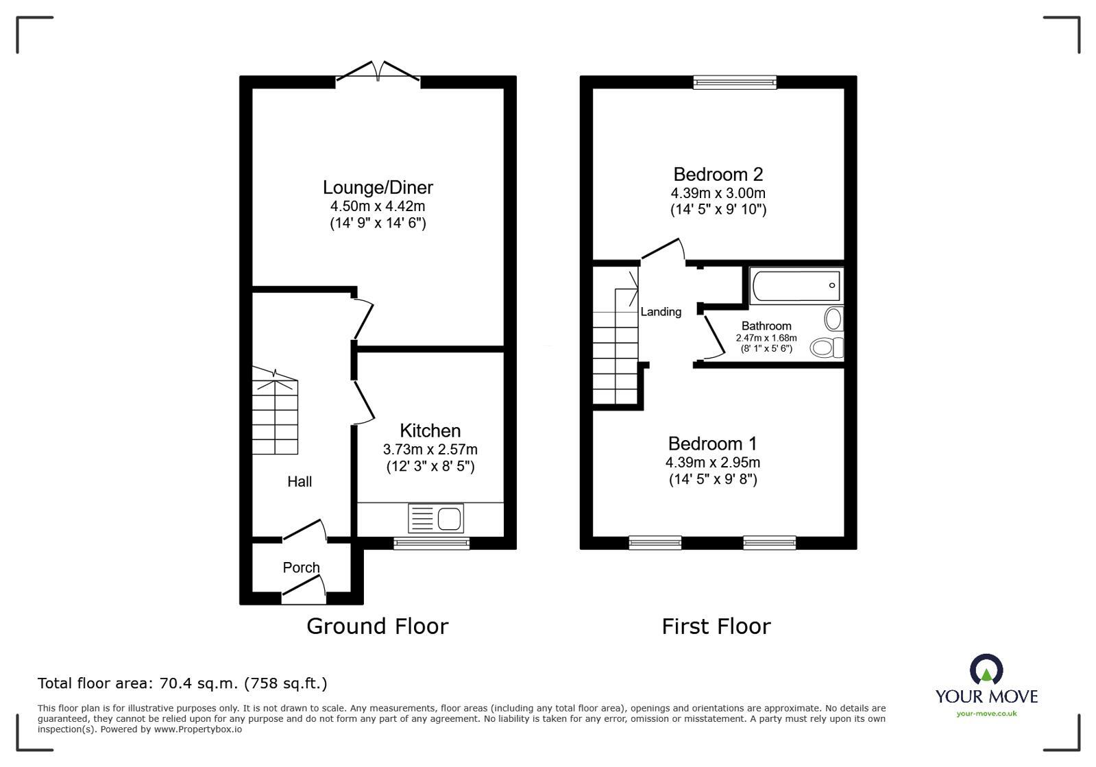 Floorplan of 2 bedroom Semi Detached House for sale, St. David's Road, Ramsgate, Kent, CT11