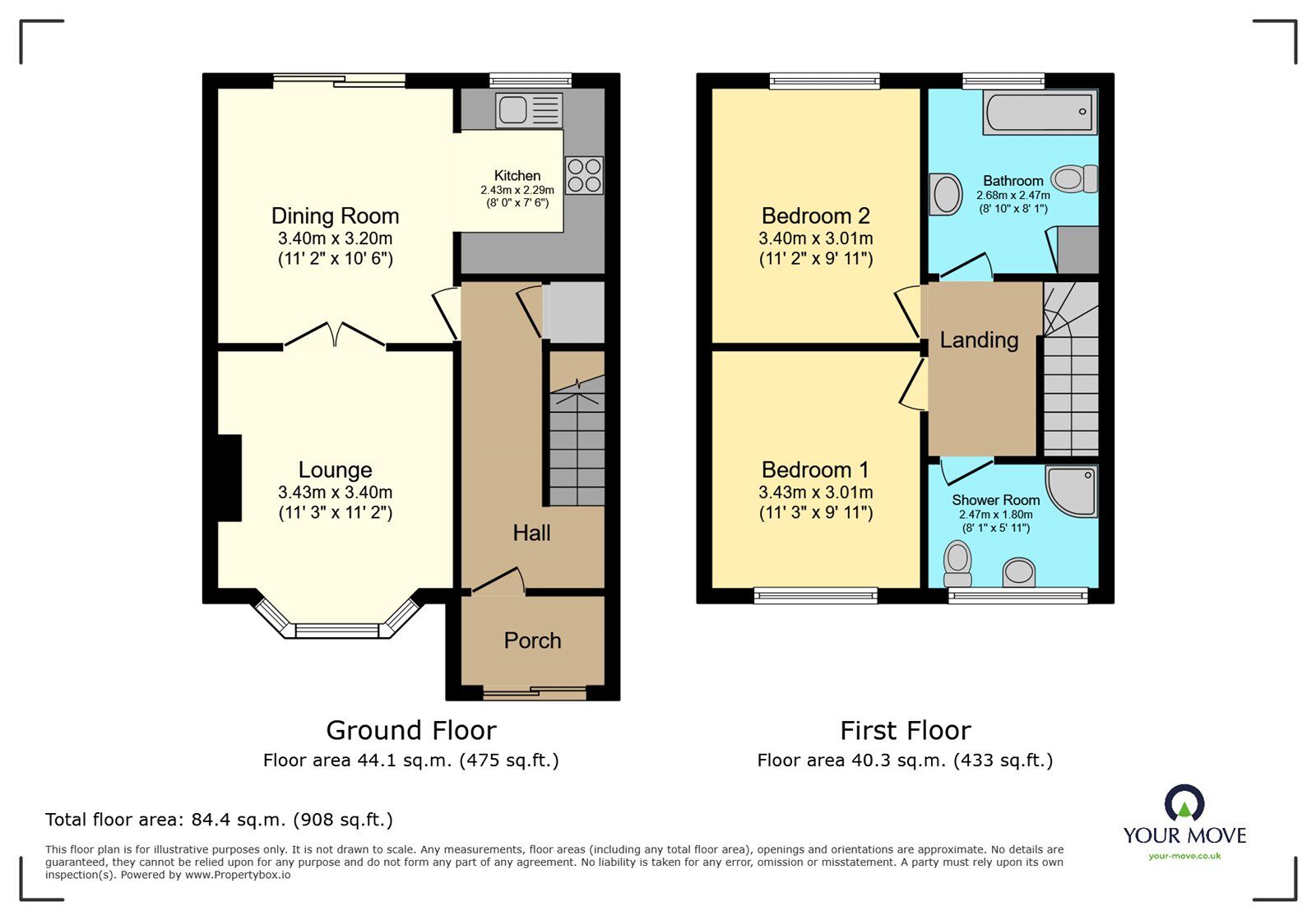 Floorplan of 2 bedroom Mid Terrace House to rent, St. Lukes Road, Ramsgate, Kent, CT11