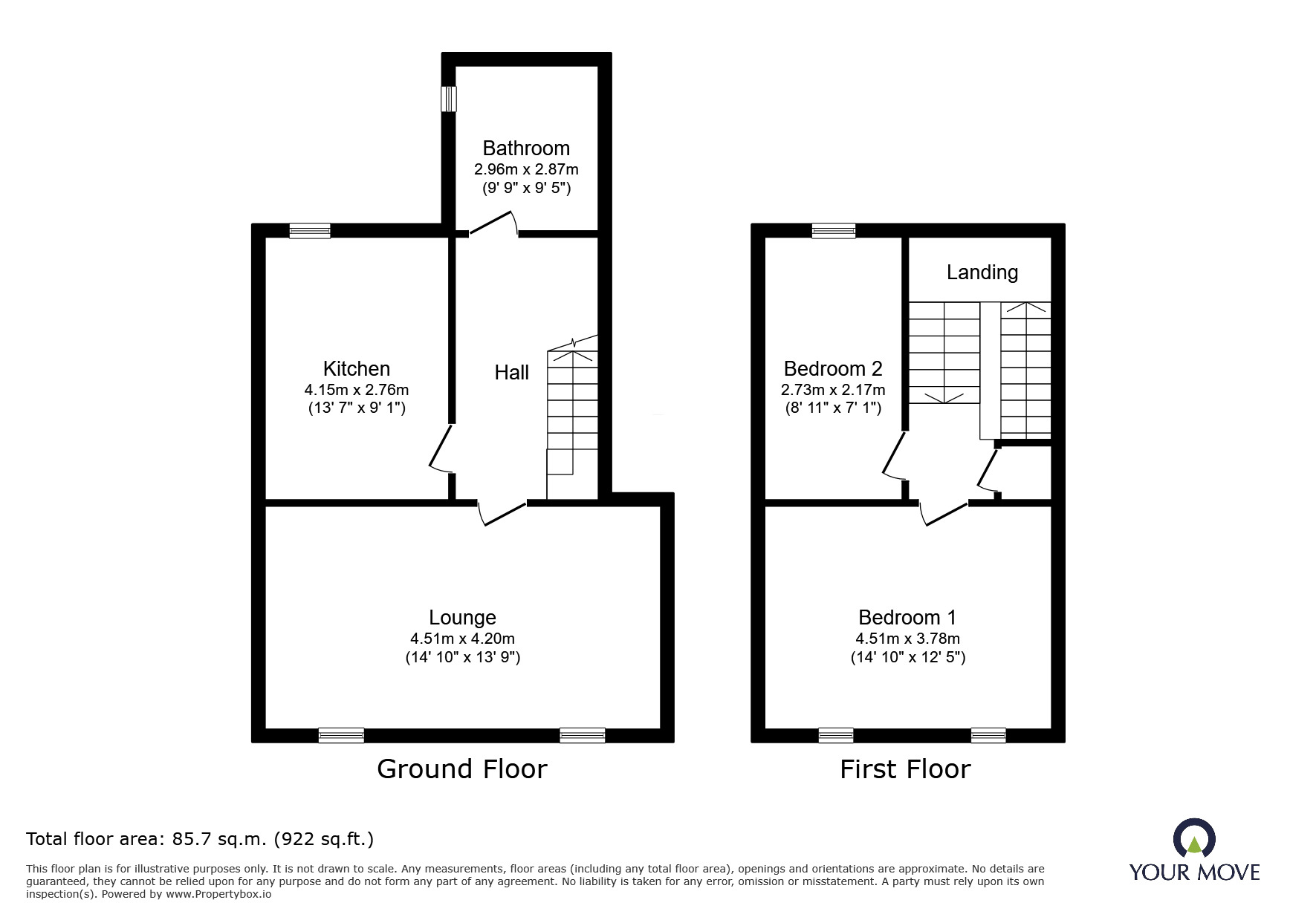 Floorplan of 2 bedroom Flat to rent, Codrington Road, Ramsgate, Kent, CT11