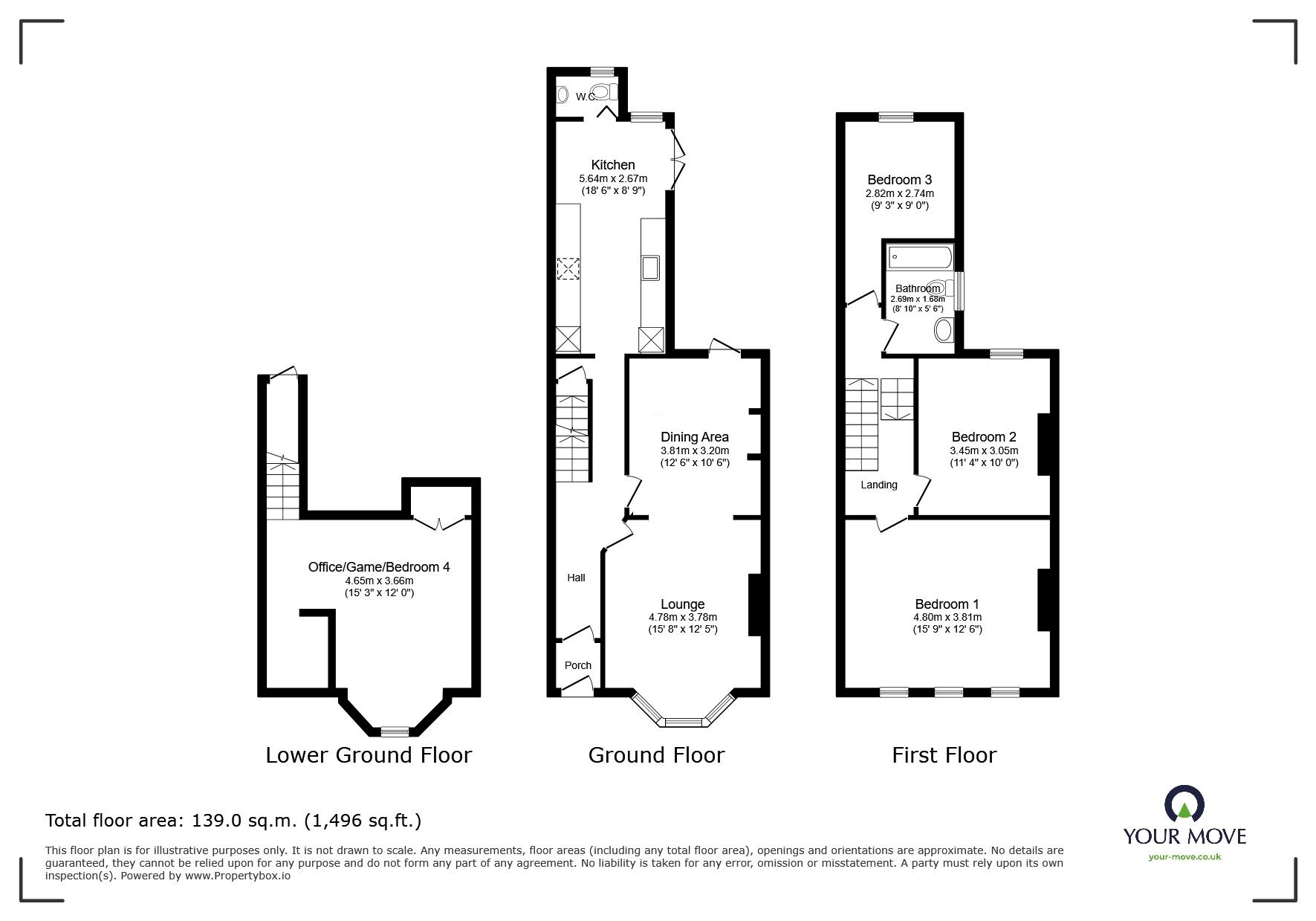 Floorplan of 4 bedroom Semi Detached House for sale, Duncan Road, Ramsgate, Kent, CT11
