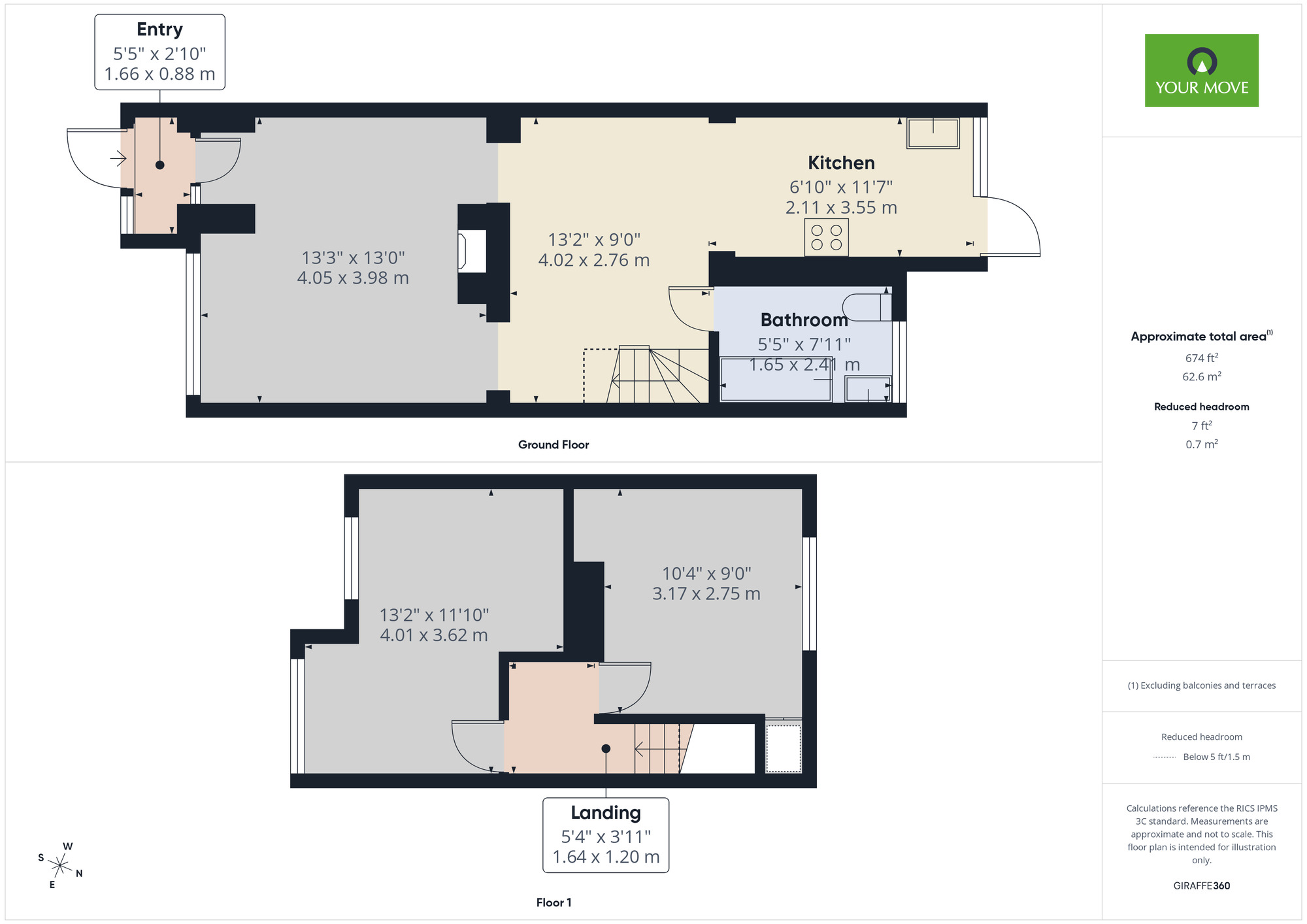 Floorplan of 2 bedroom Semi Detached House to rent, Elm Park Avenue, Hornchurch, Essex, RM12