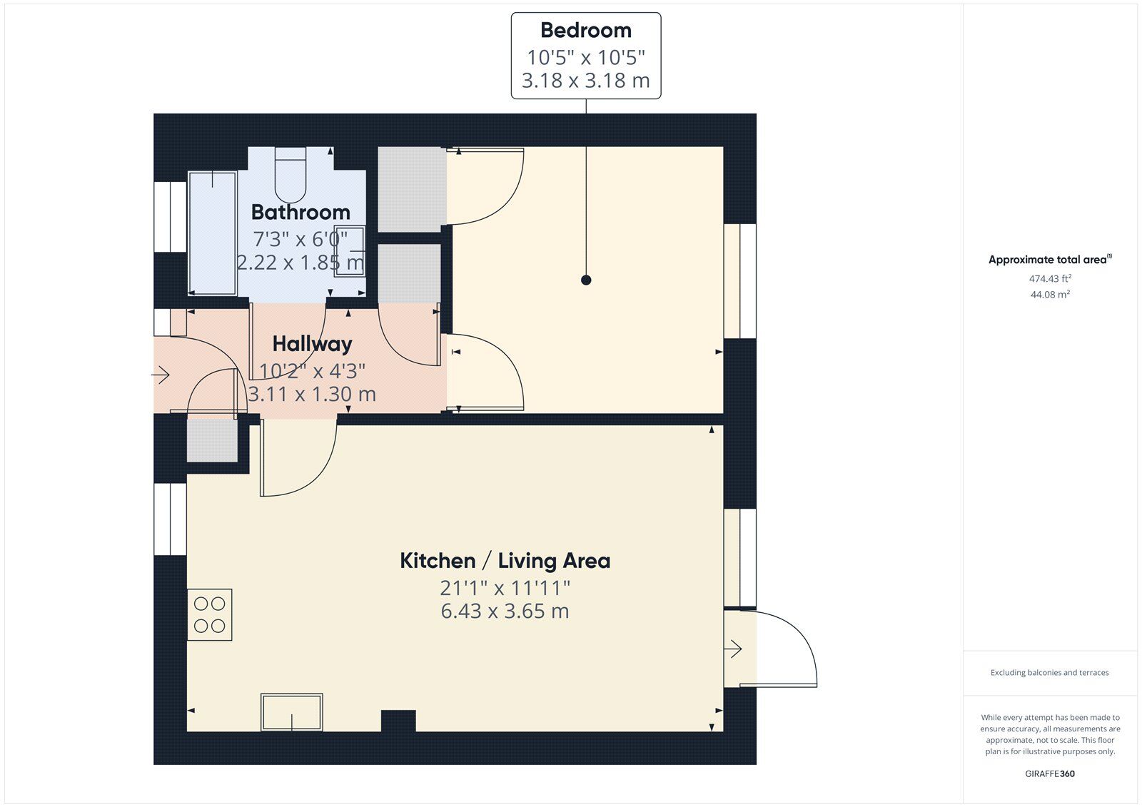Floorplan of 1 bedroom  Flat to rent, Maxwell Road, Romford, RM7