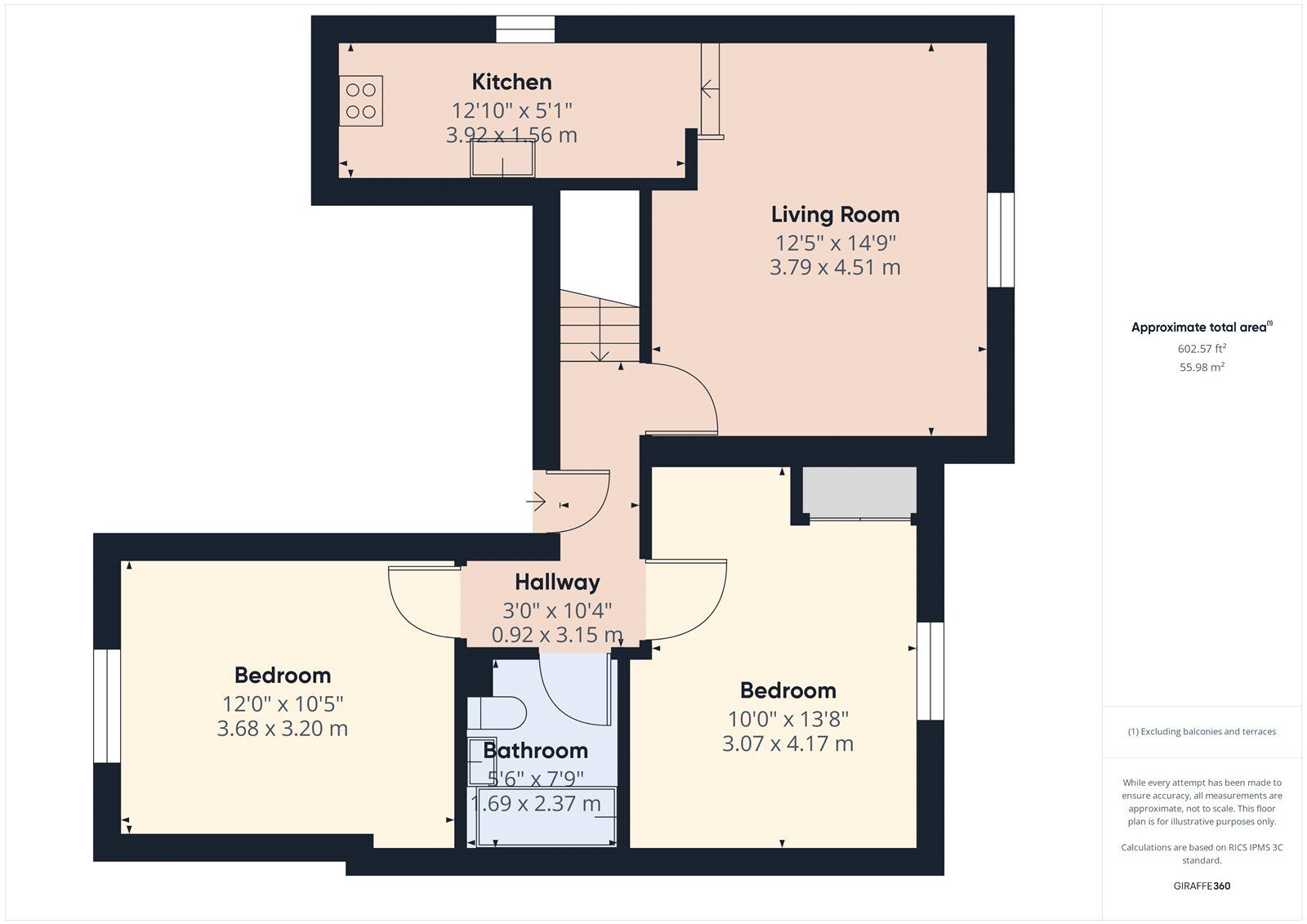 Floorplan of 2 bedroom  Flat to rent, Avenue Road, Harold Wood, Romford, RM3