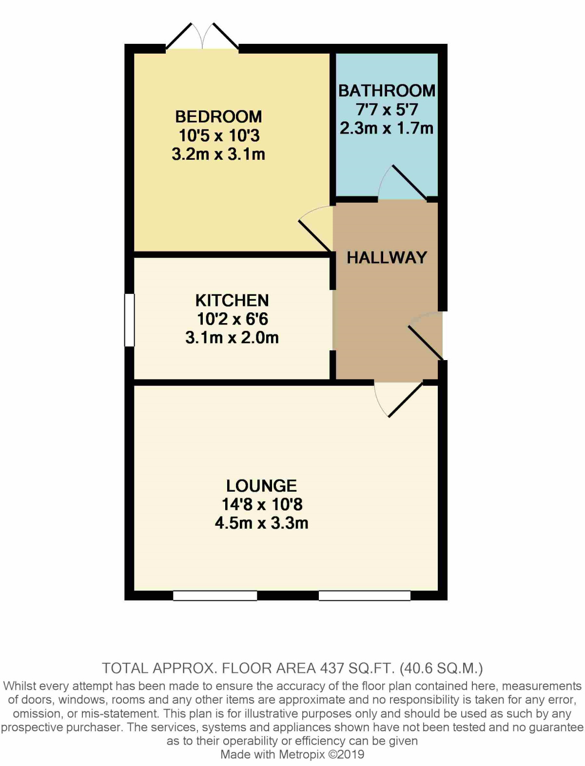 Floorplan of 1 bedroom Flat to rent, Mawney Road, Romford, RM7