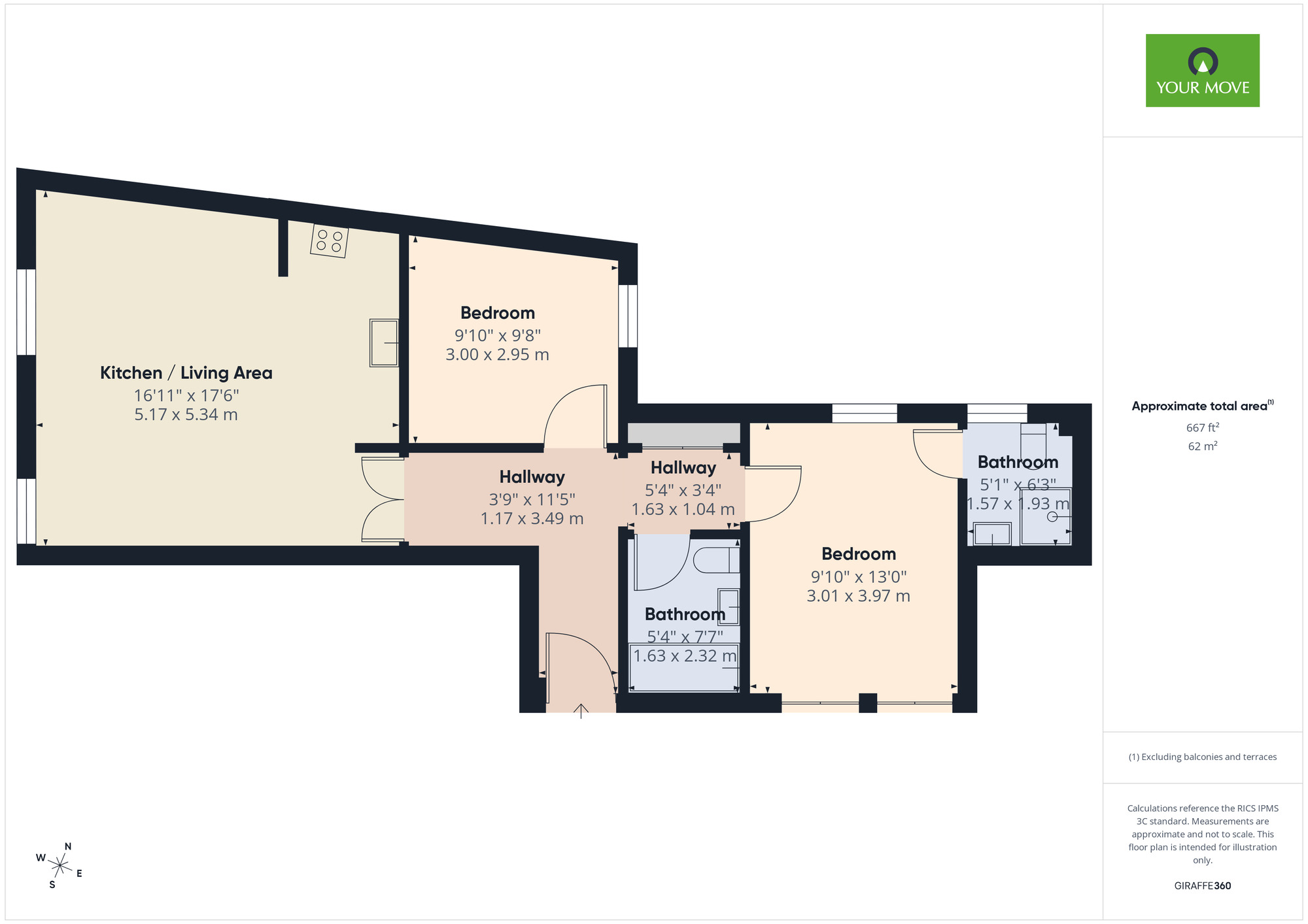 Floorplan of 2 bedroom Flat to rent, Albert Road, Romford, RM1