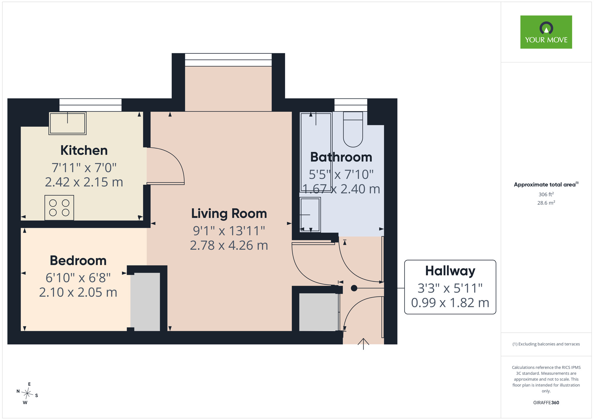 Floorplan of 1 bedroom Flat to rent, Regarth Avenue, Romford, RM1