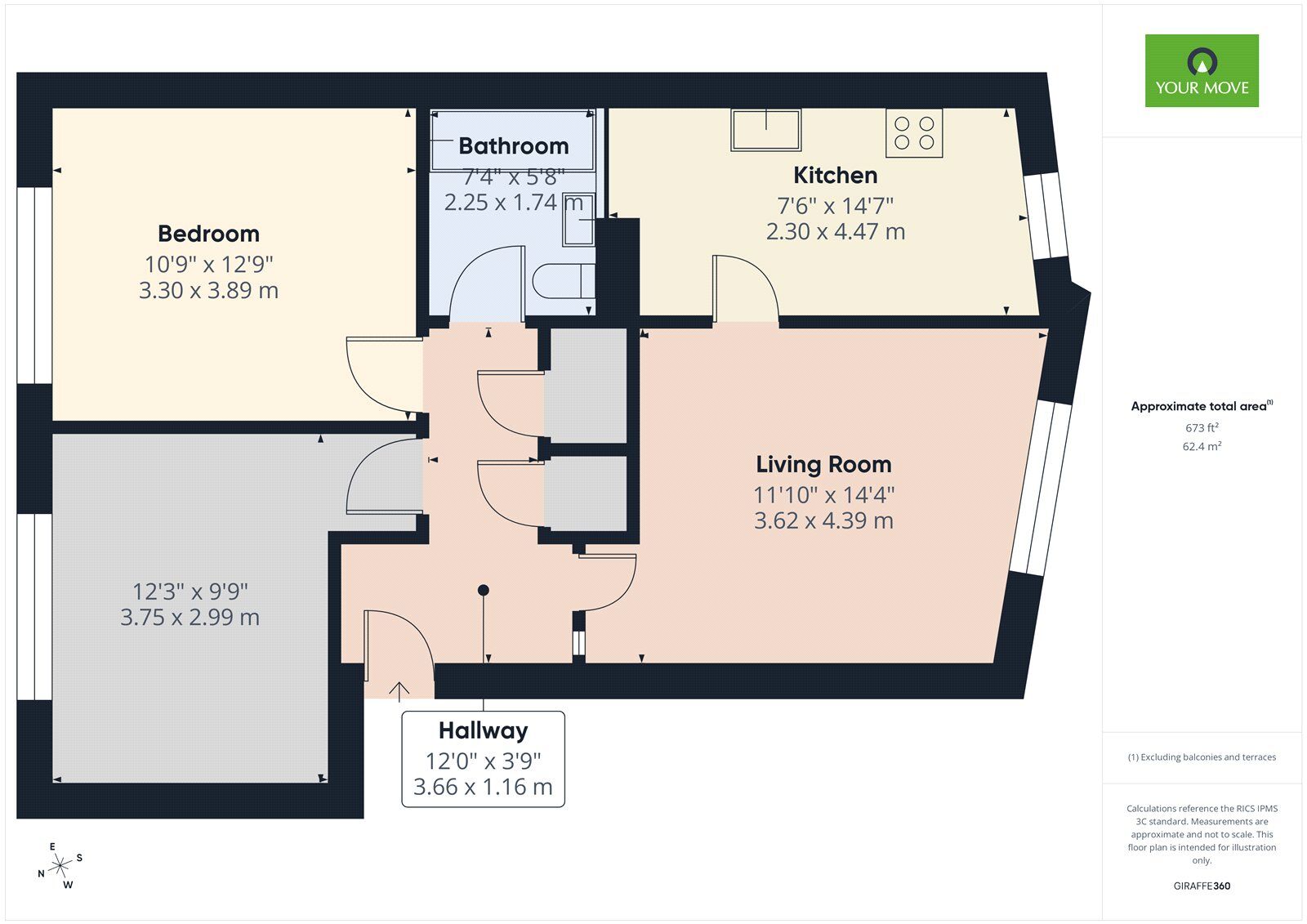Floorplan of 2 bedroom  Flat to rent, Station Road, Gidea Park, Romford, RM2
