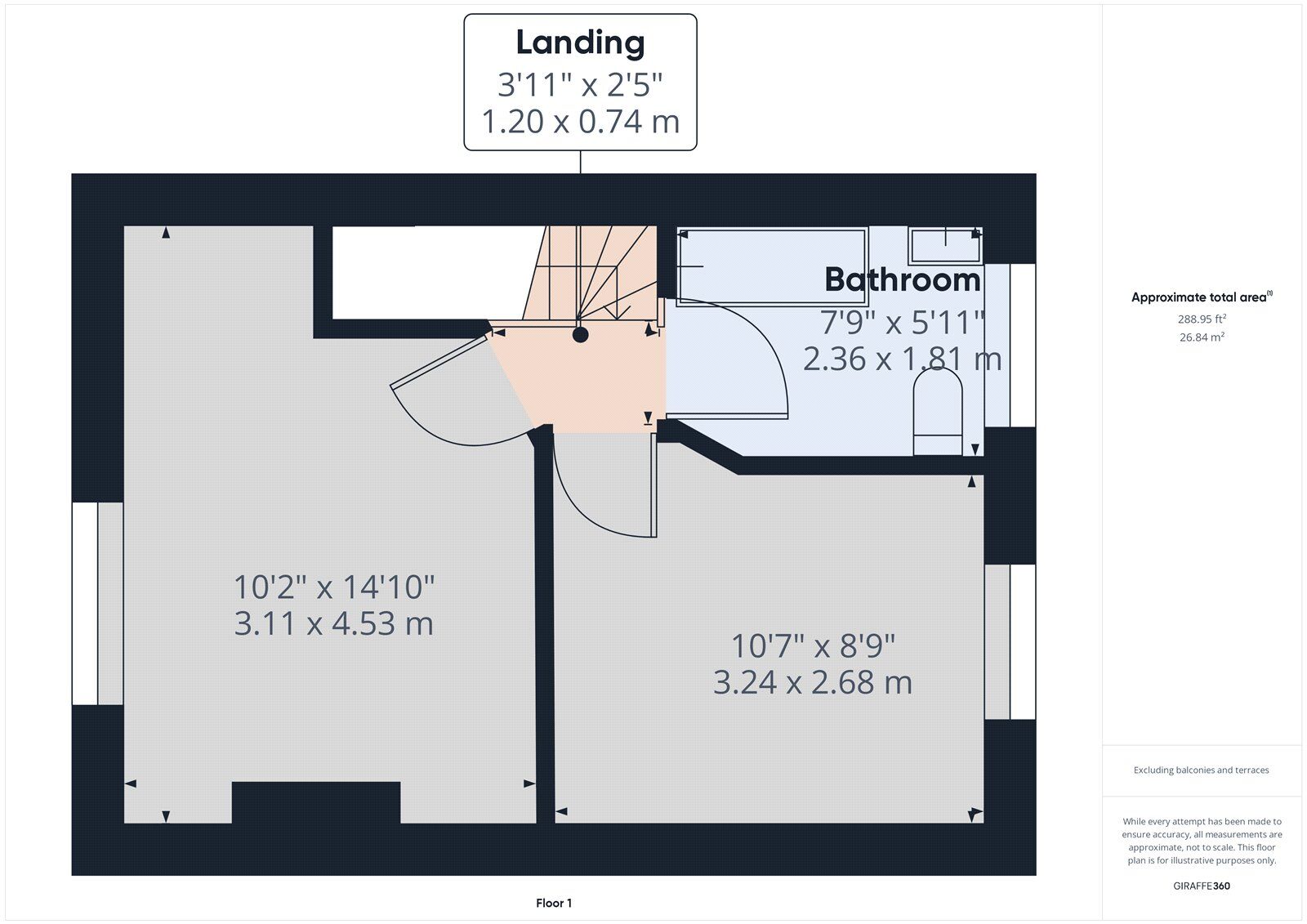 Floorplan of 2 bedroom Mid Terrace House to rent, Aveley Road, Romford, RM1
