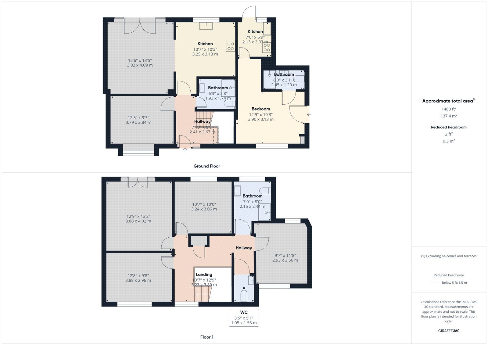 Floorplan of 5 bedroom Semi Detached House to rent, Retford Road, Romford, RM3