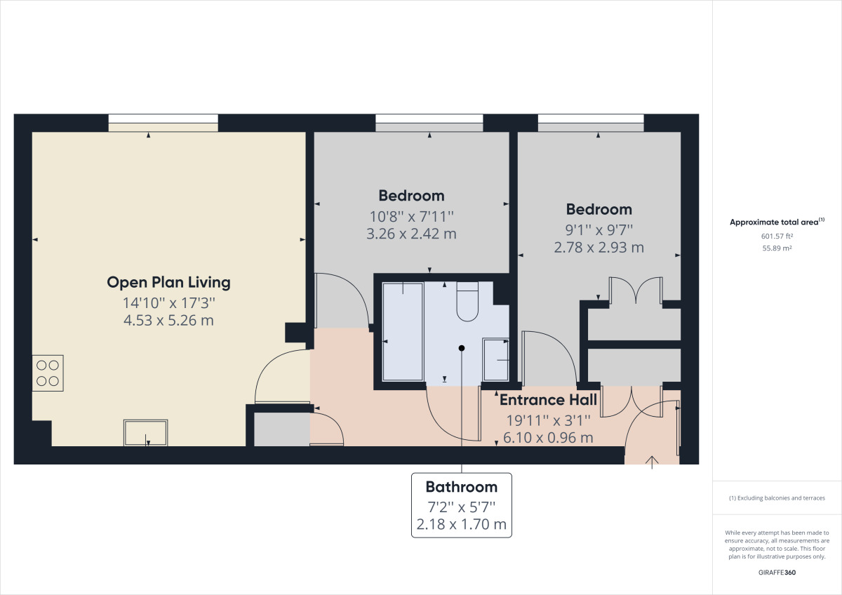 Floorplan of 2 bedroom  Flat to rent, South Street, Romford, RM1