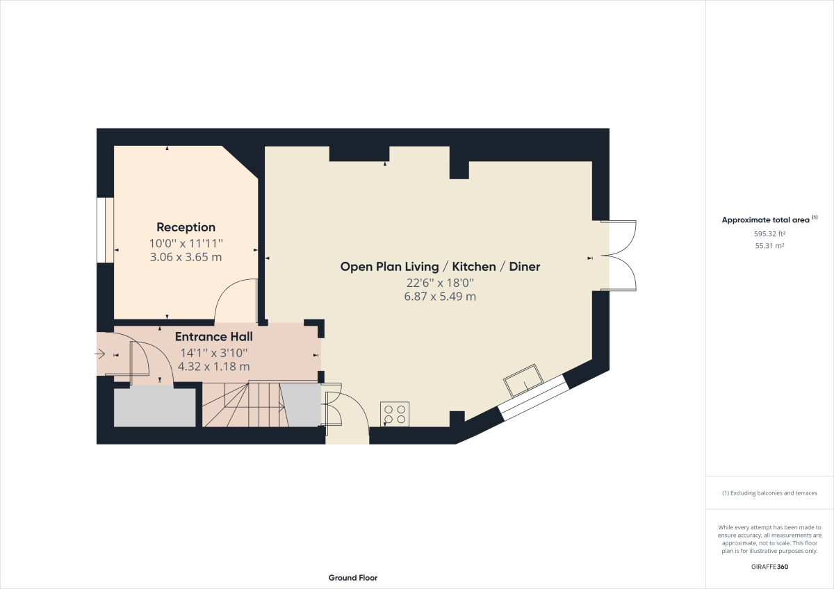 Floorplan of 3 bedroom Semi Detached House to rent, Jutsums Lane, Romford, RM7